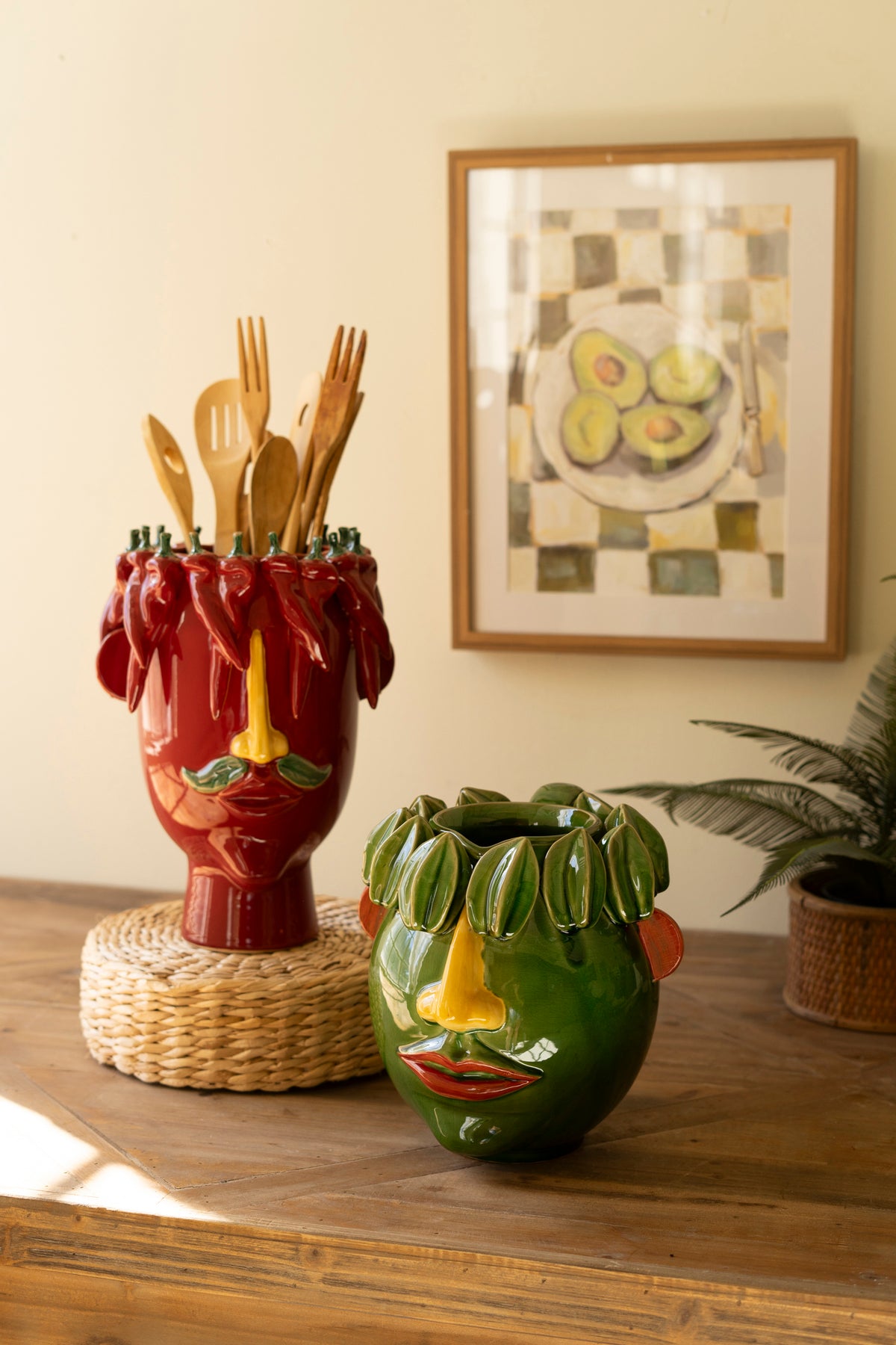 Ceramic Head Planter - Starfruit