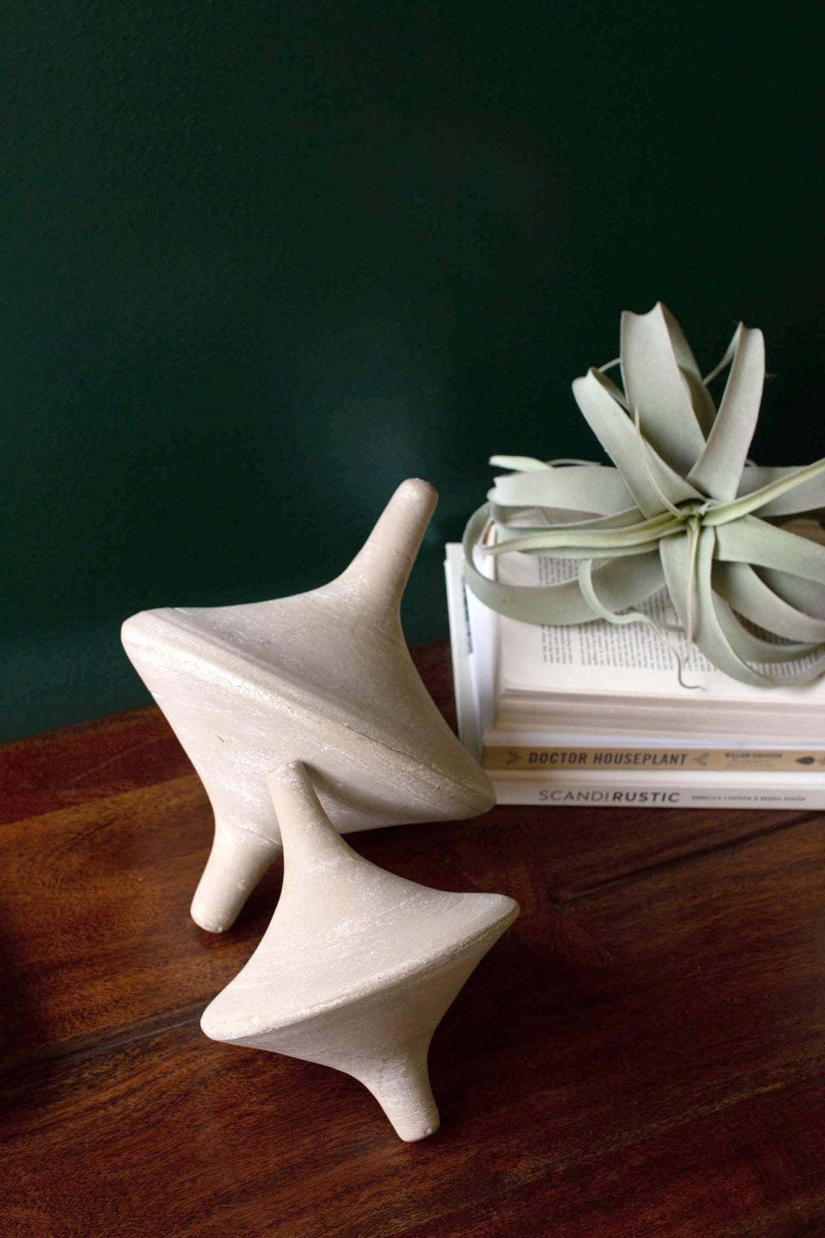 Set of Two Grey-Wash Clay Tops