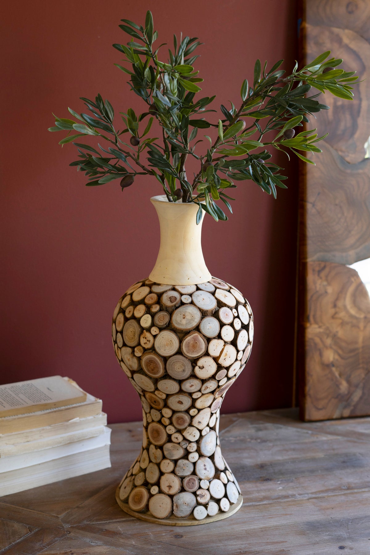 Spliced Wood Bulb Vase – 20" TALL