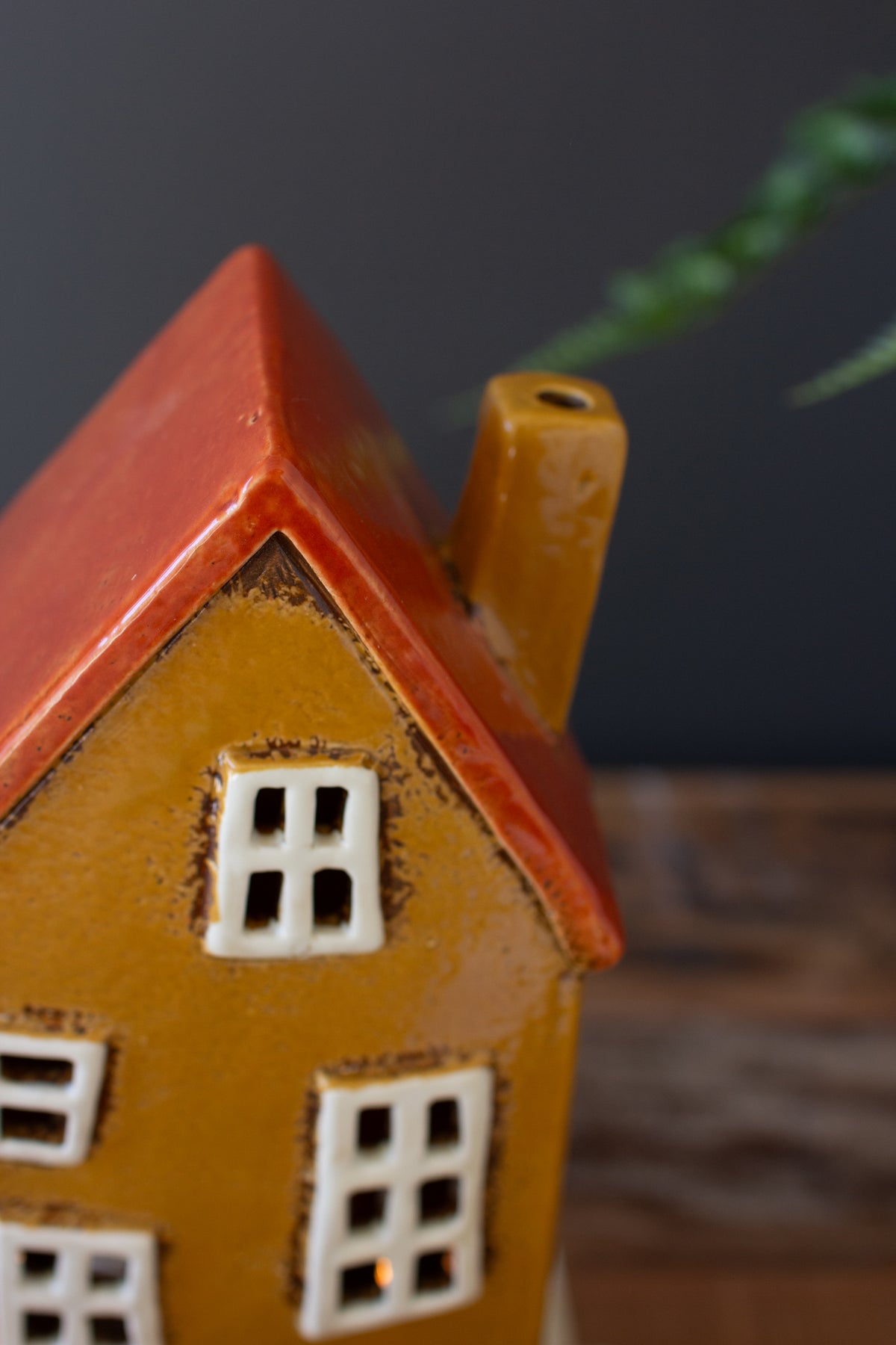 Set of Three Ceramic Houses