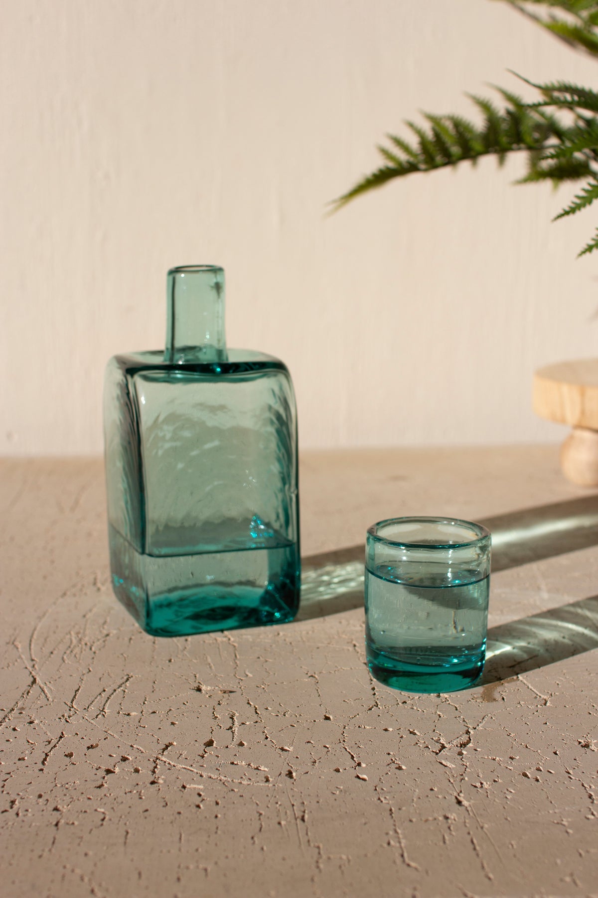 Bedside Water Carafe and Drinking Glass