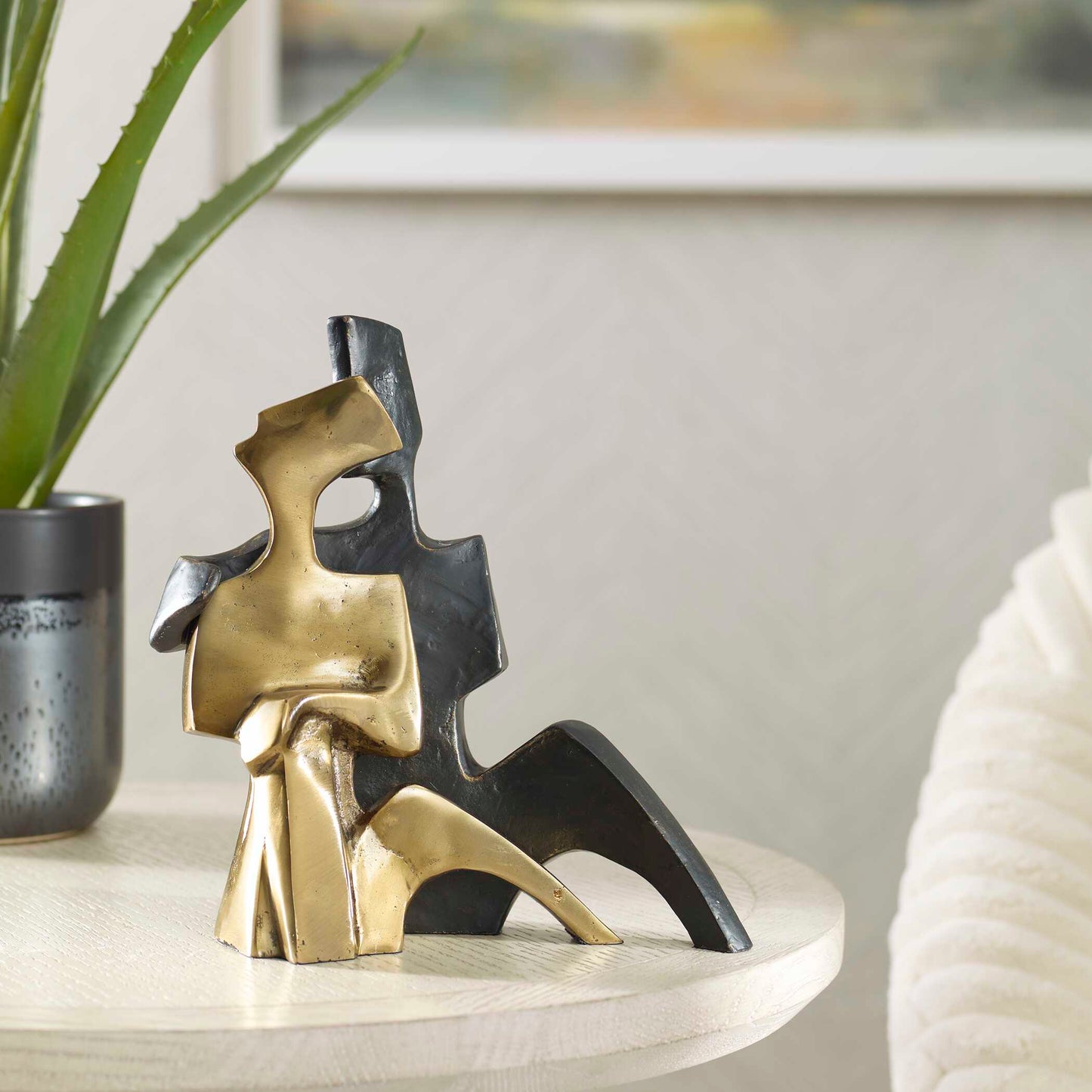 Affection Bronze Gold Sculpture Set/2