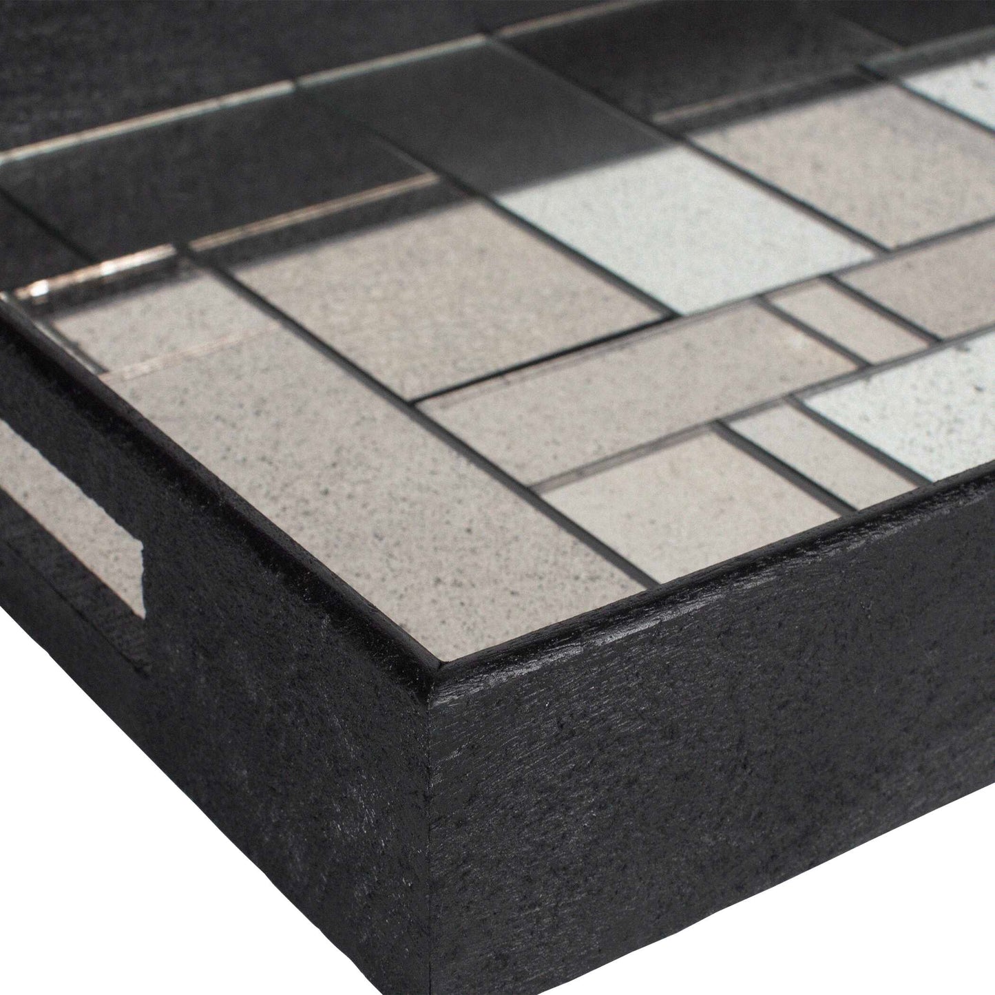 Modern Mosaic Antique Mirrored Tray