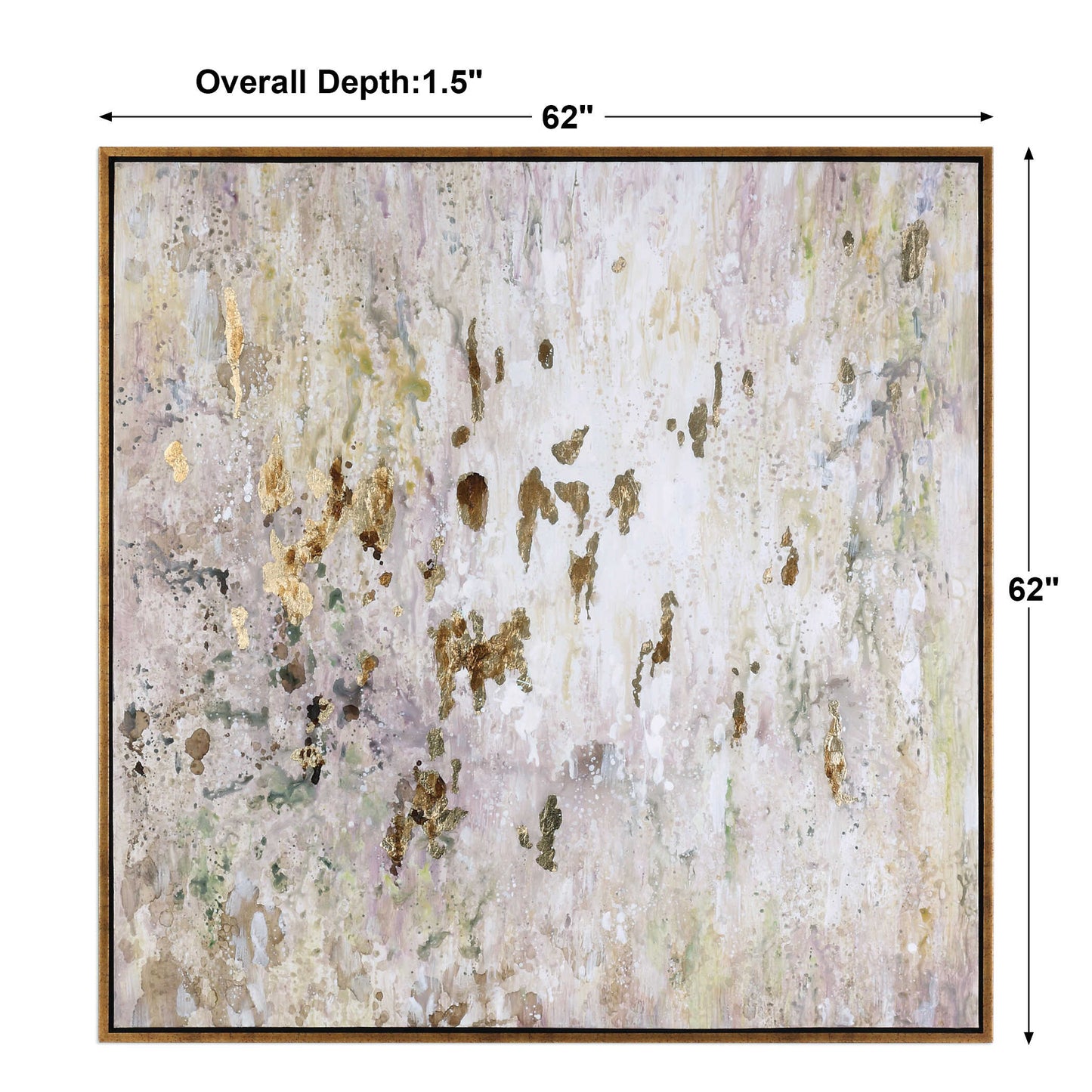 Golden Raindrops Modern Abstract Art