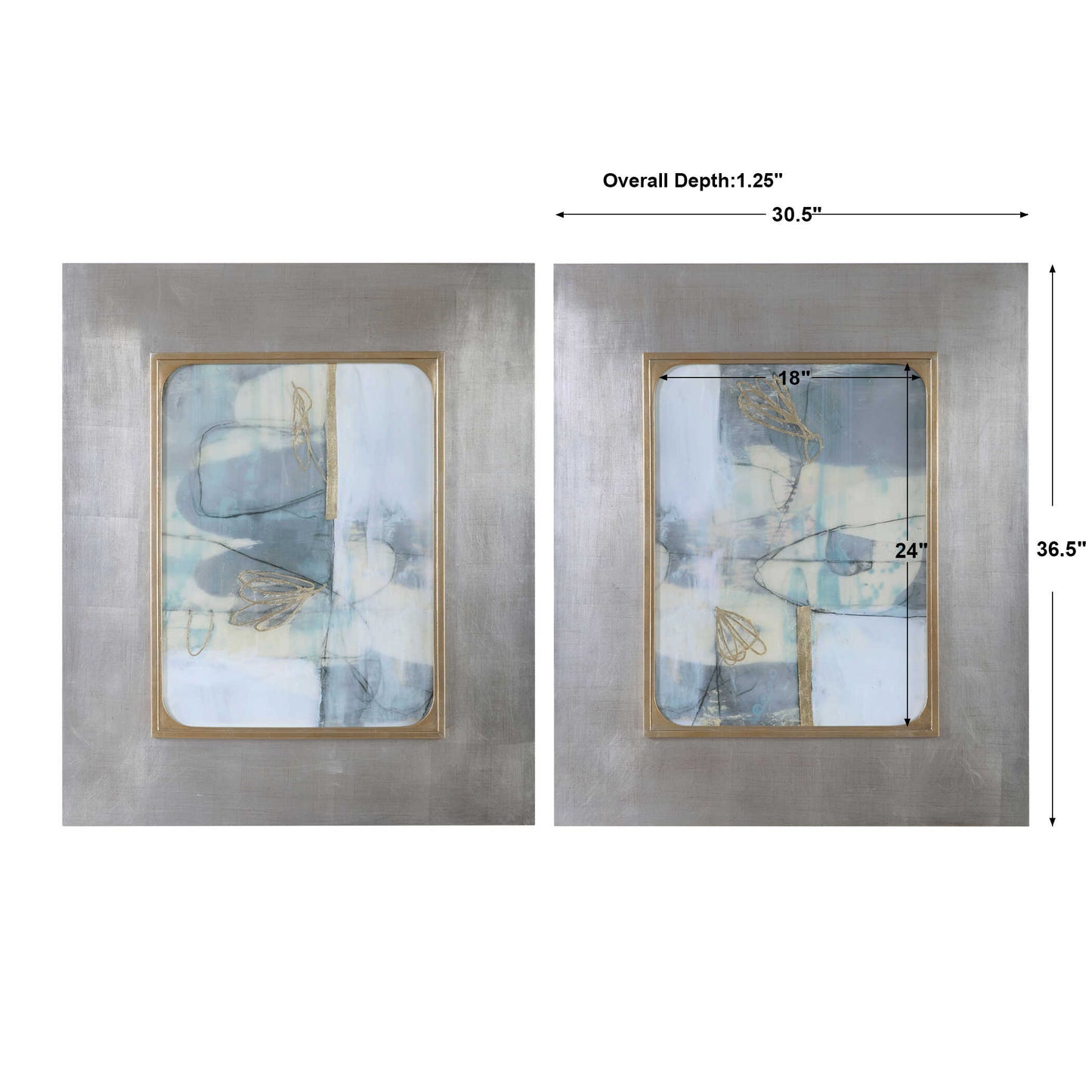 Gilded Whimsy Abstract Prints Set/2