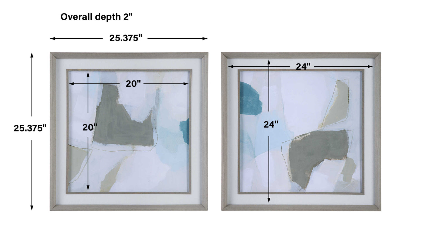 Mist Shapes Framed Prints Set/2