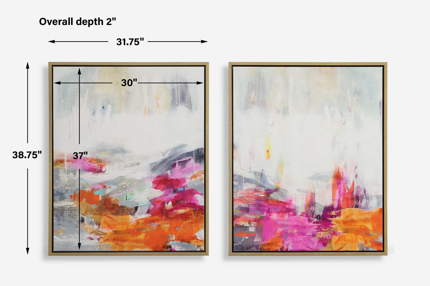 Color Theory Framed Abstract Art Set/2