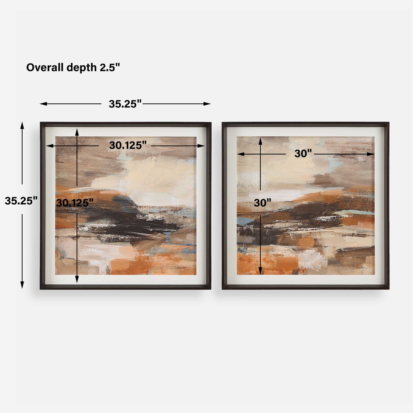 Cinnamon Shore Framed Prints Set/2