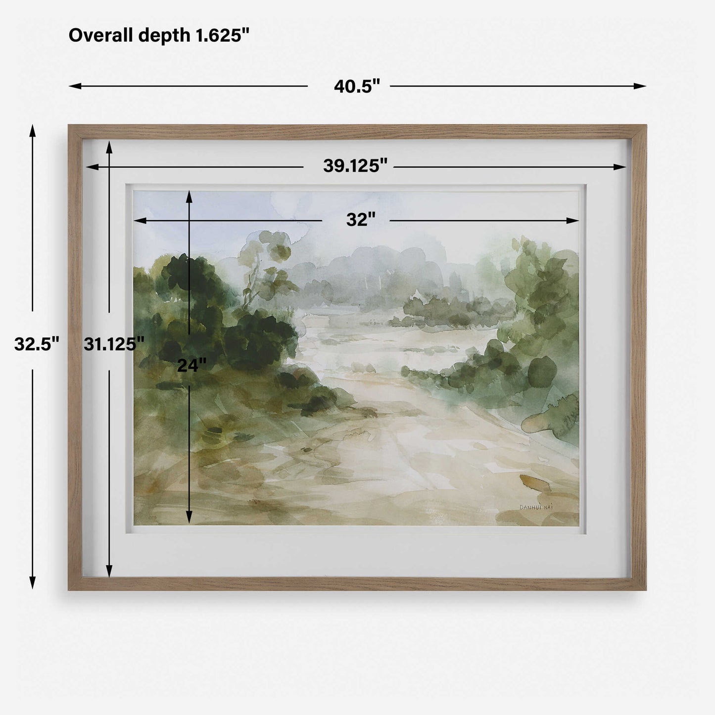 Verdant Watercolor Landscape Print