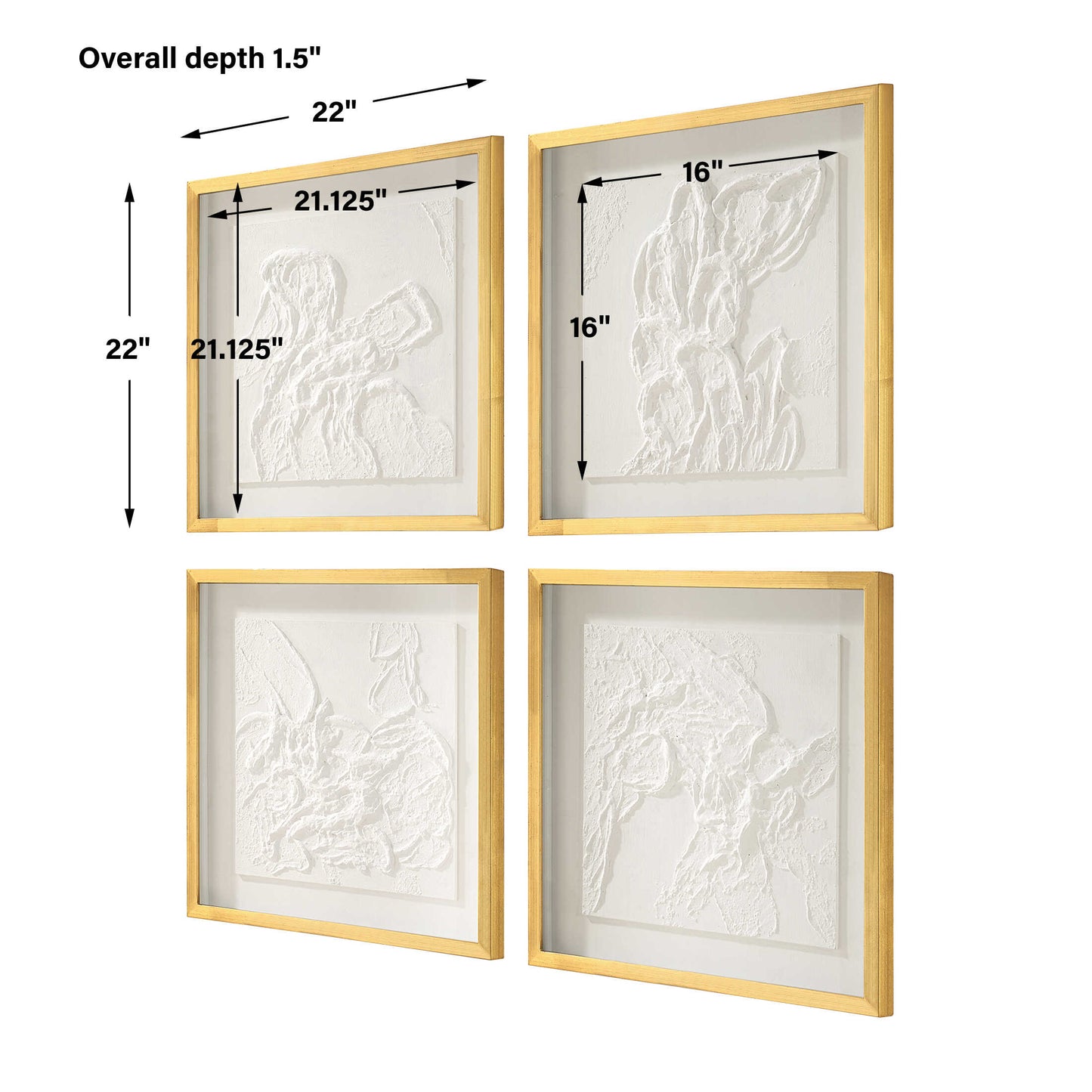 Fourfold Framed Prints Set/4