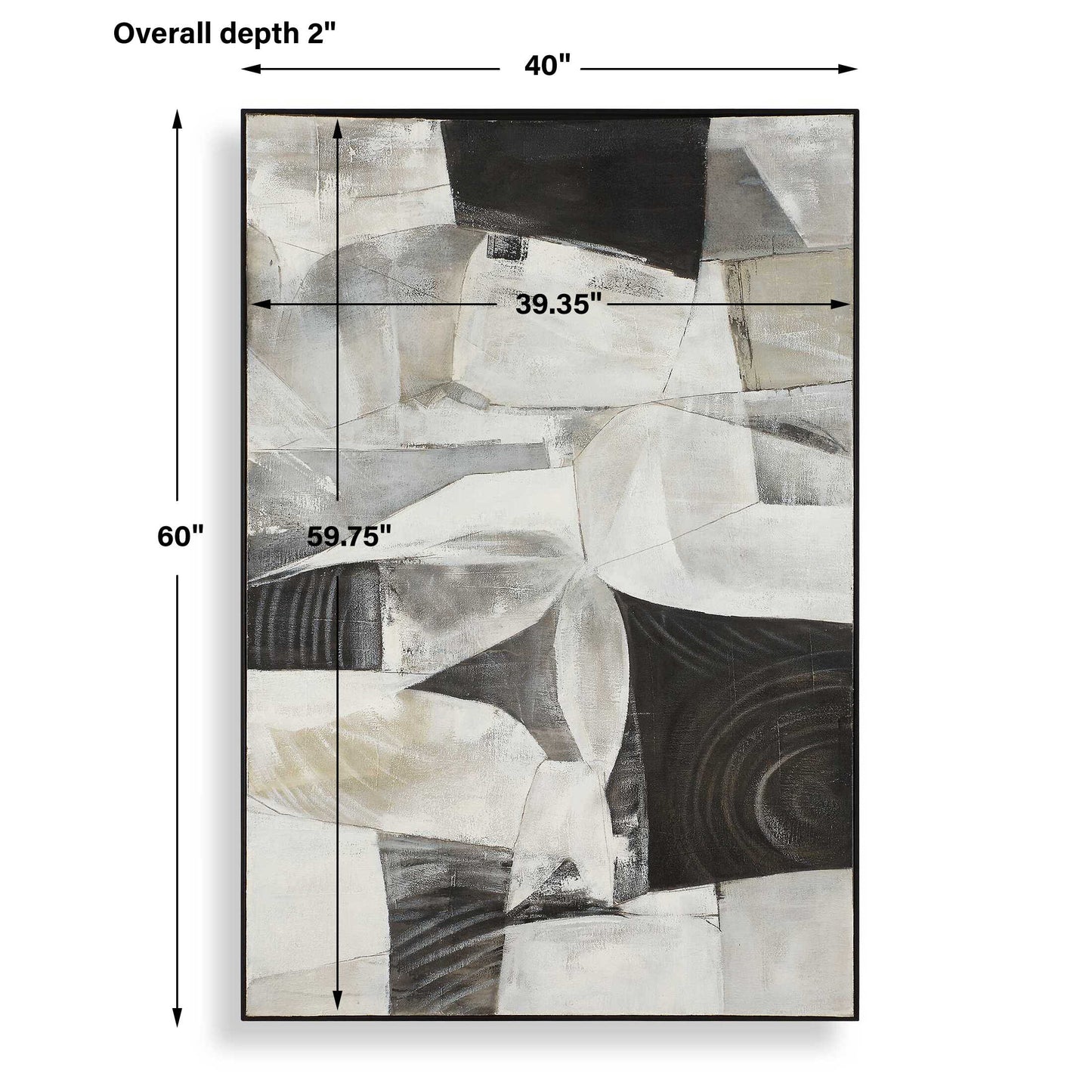 Folding Time Framed Abstract Art