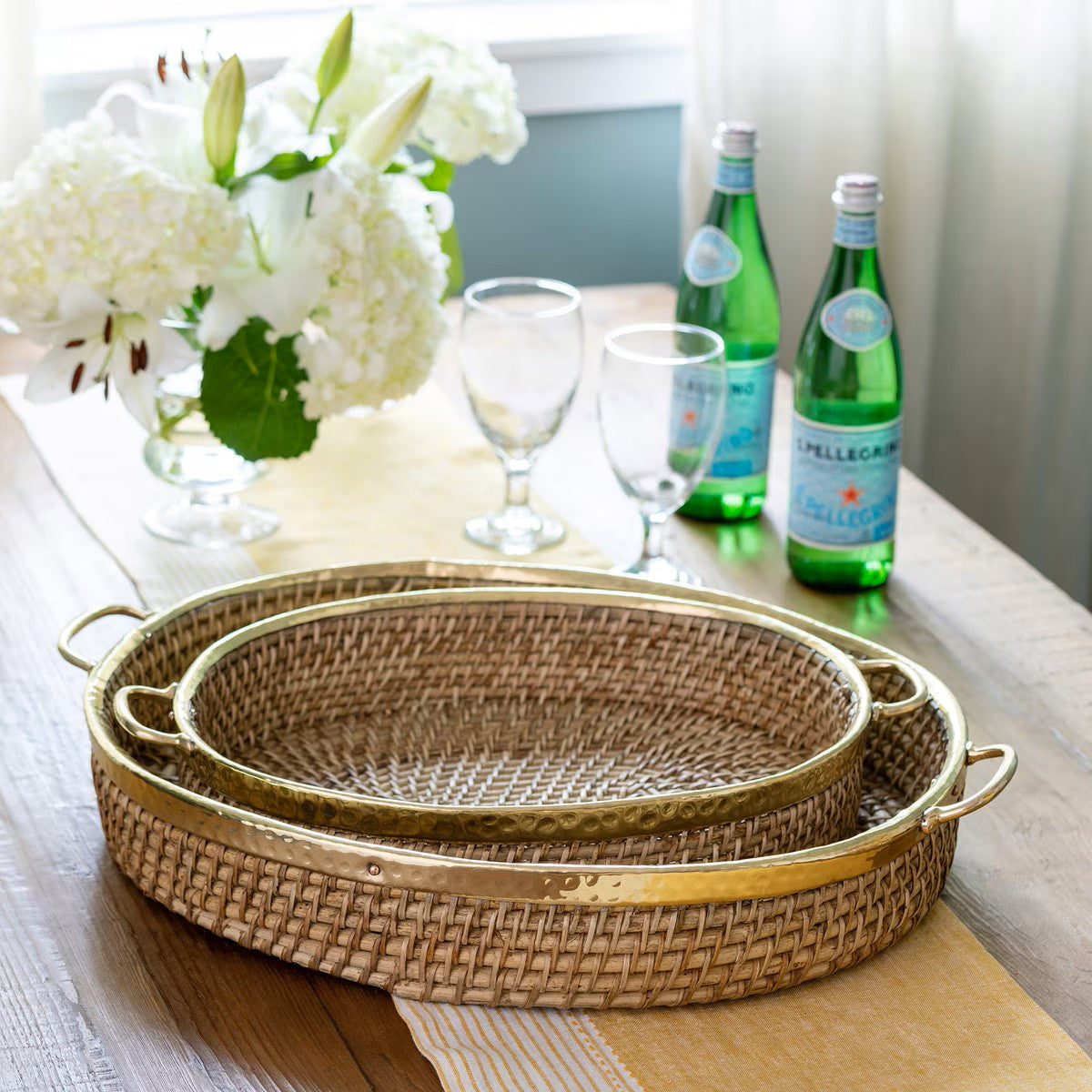 Bamboo and Brass Tray