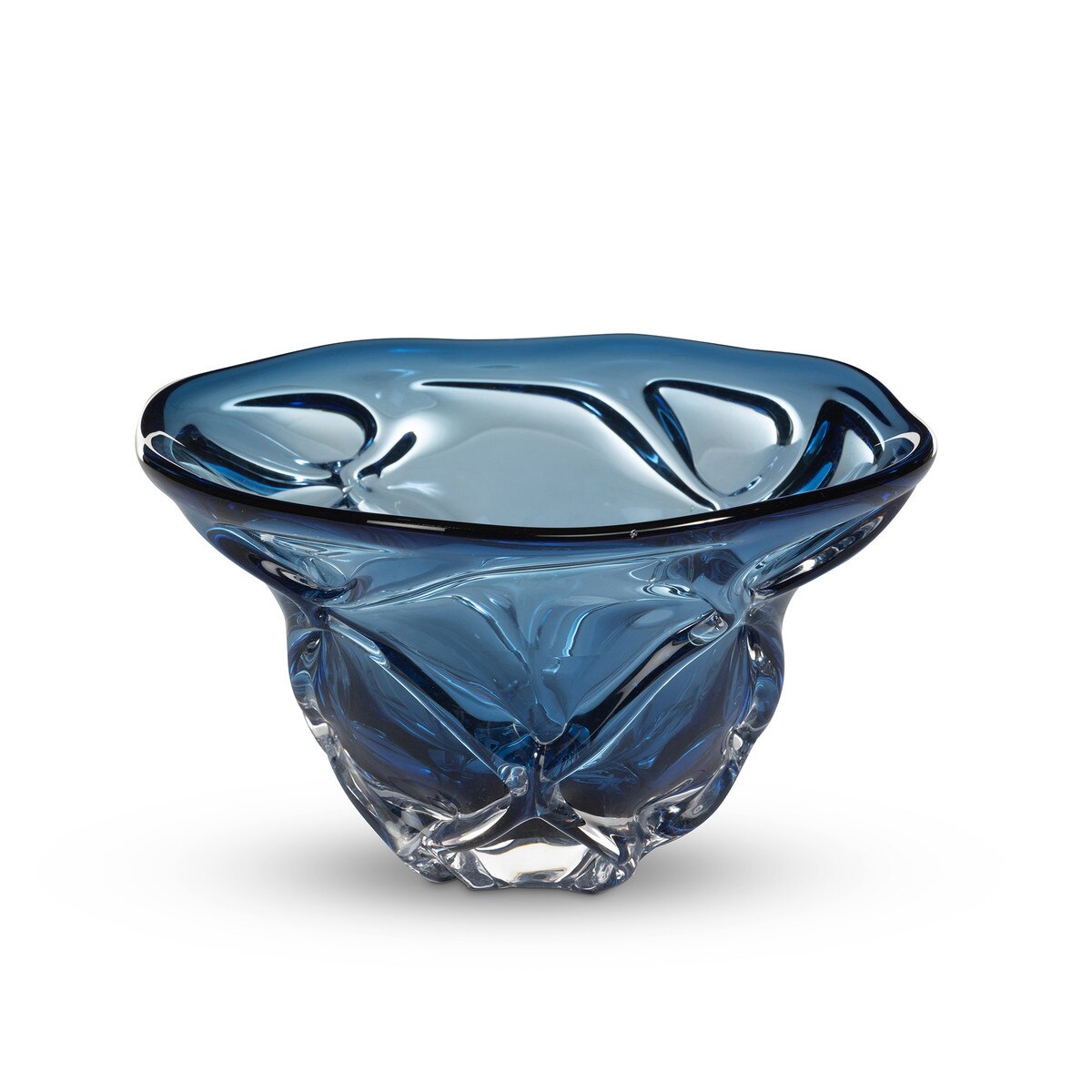 Blue Tidal Glass Bowl