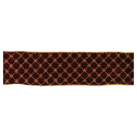 Burgundy Velvet Ribbon - 4" x 5yds