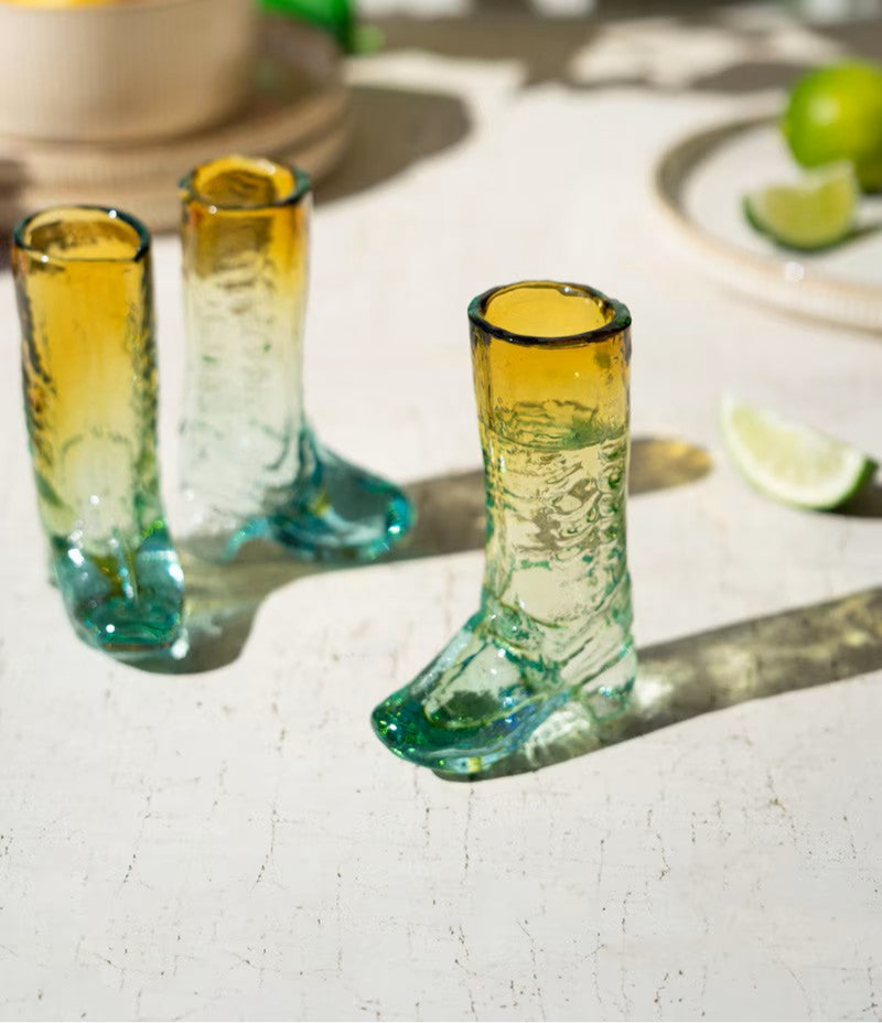 Glass Boot Shot Glass- Set of 6