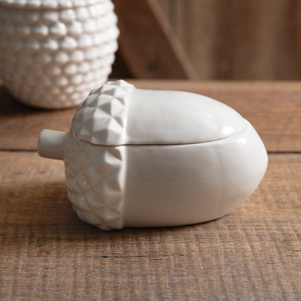Porcelain Acorn Canister