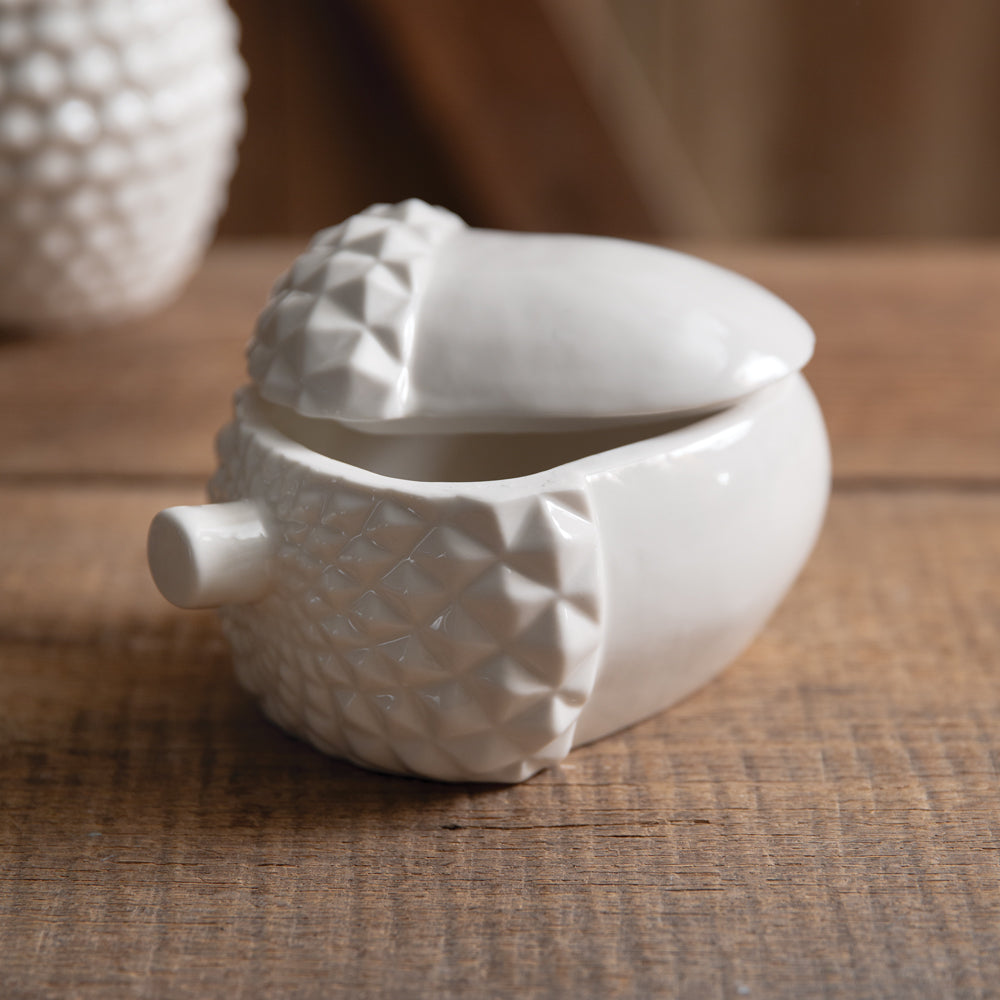 Porcelain Acorn Canister