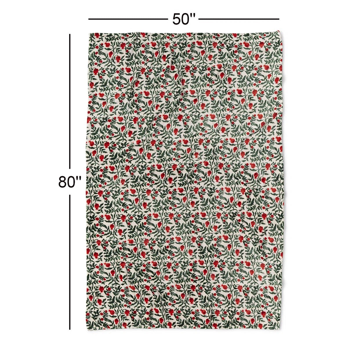 Christmastide Pomegranate Fleece Blanket