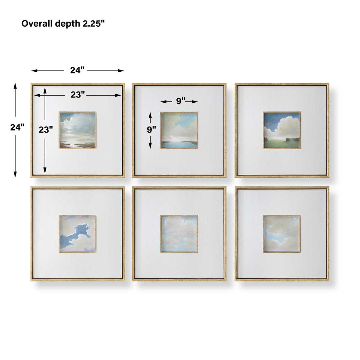 Cumulation Framed Canvases - Set of 6