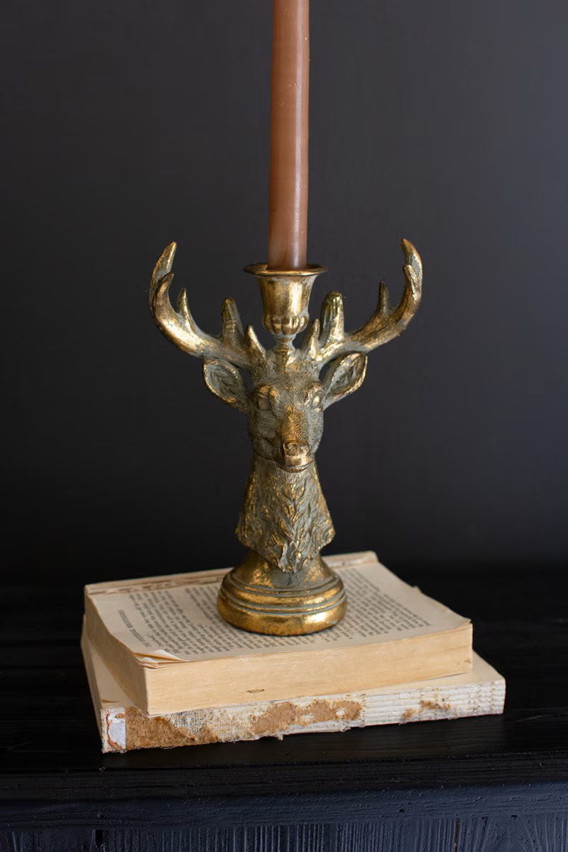 Deer Taper Candle Holders - Set of 2