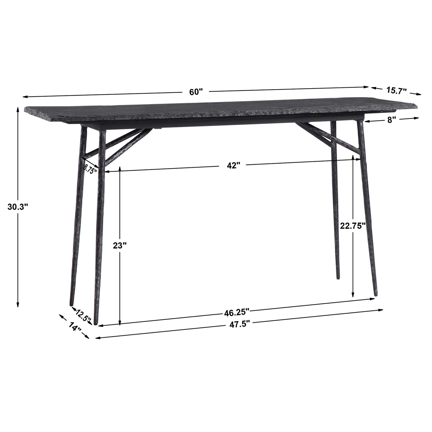 Kaduna Slate Console Table