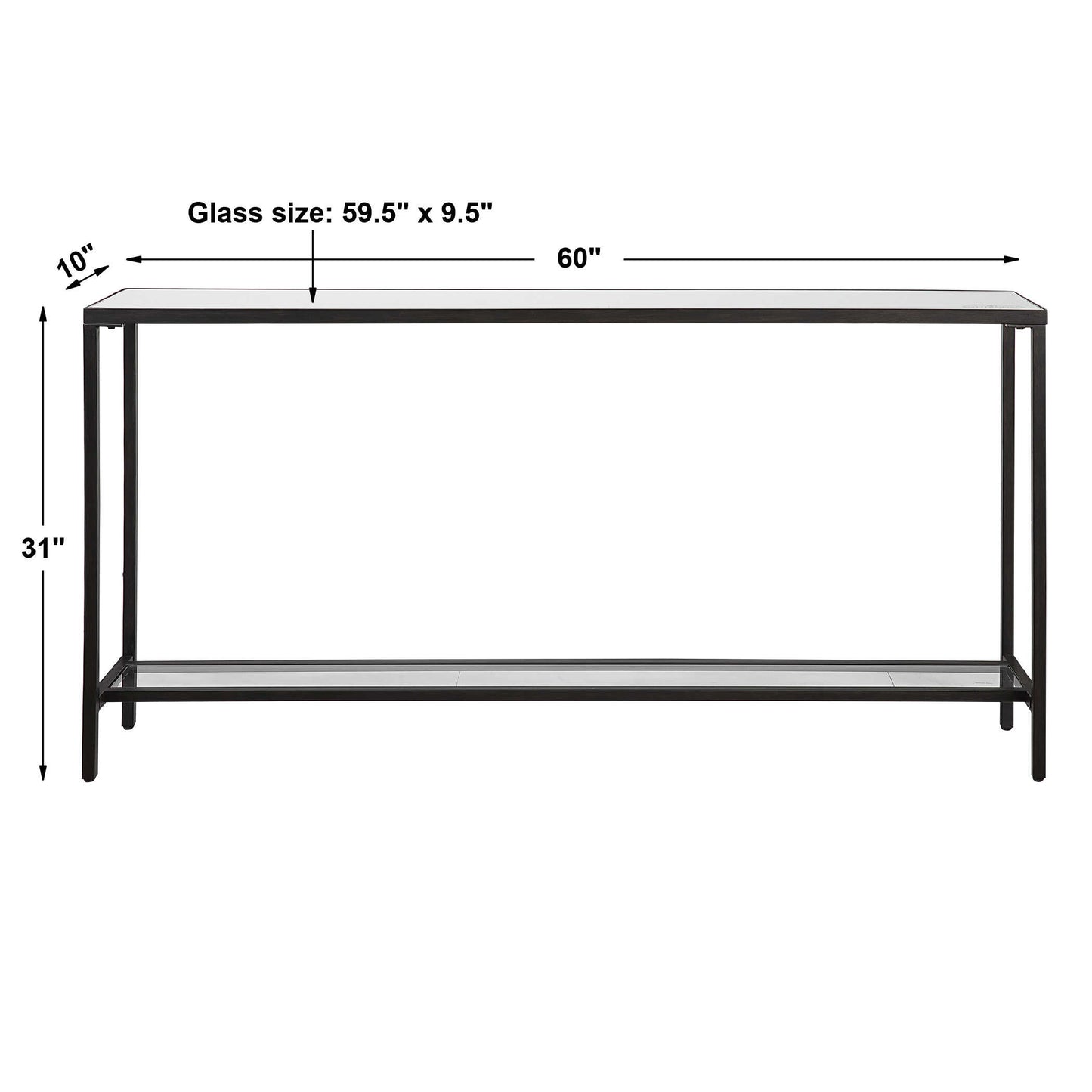 Hayley Black Console Table