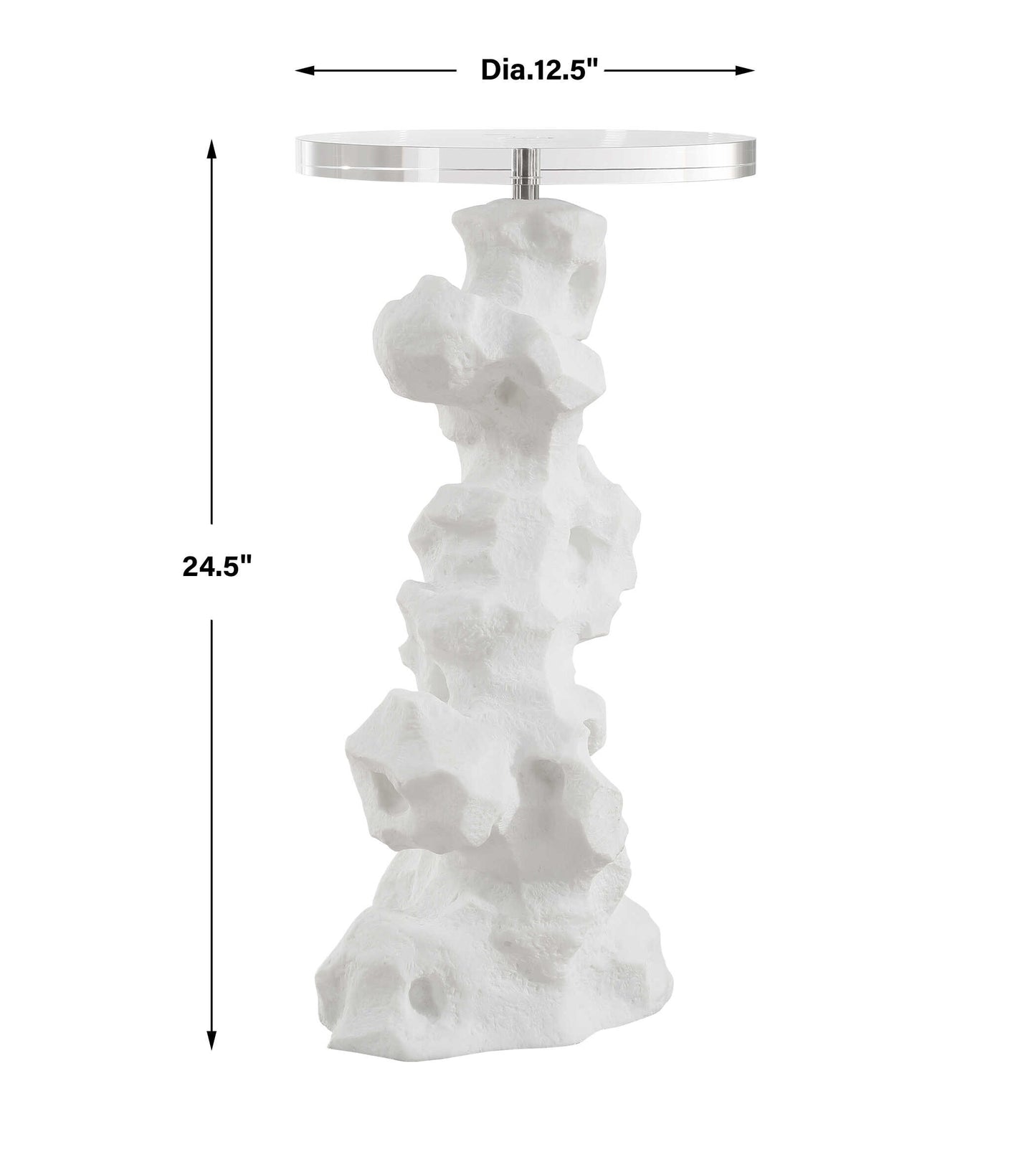 Remnant White Stone Drink Table