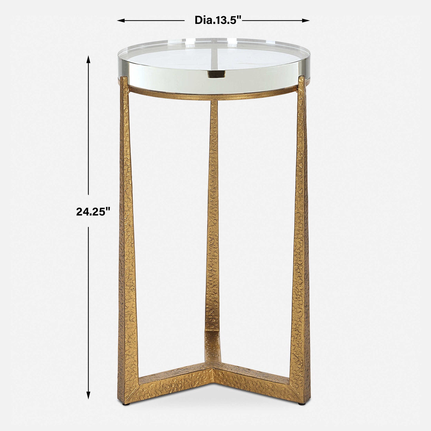 Midas Antique Gold Accent Table