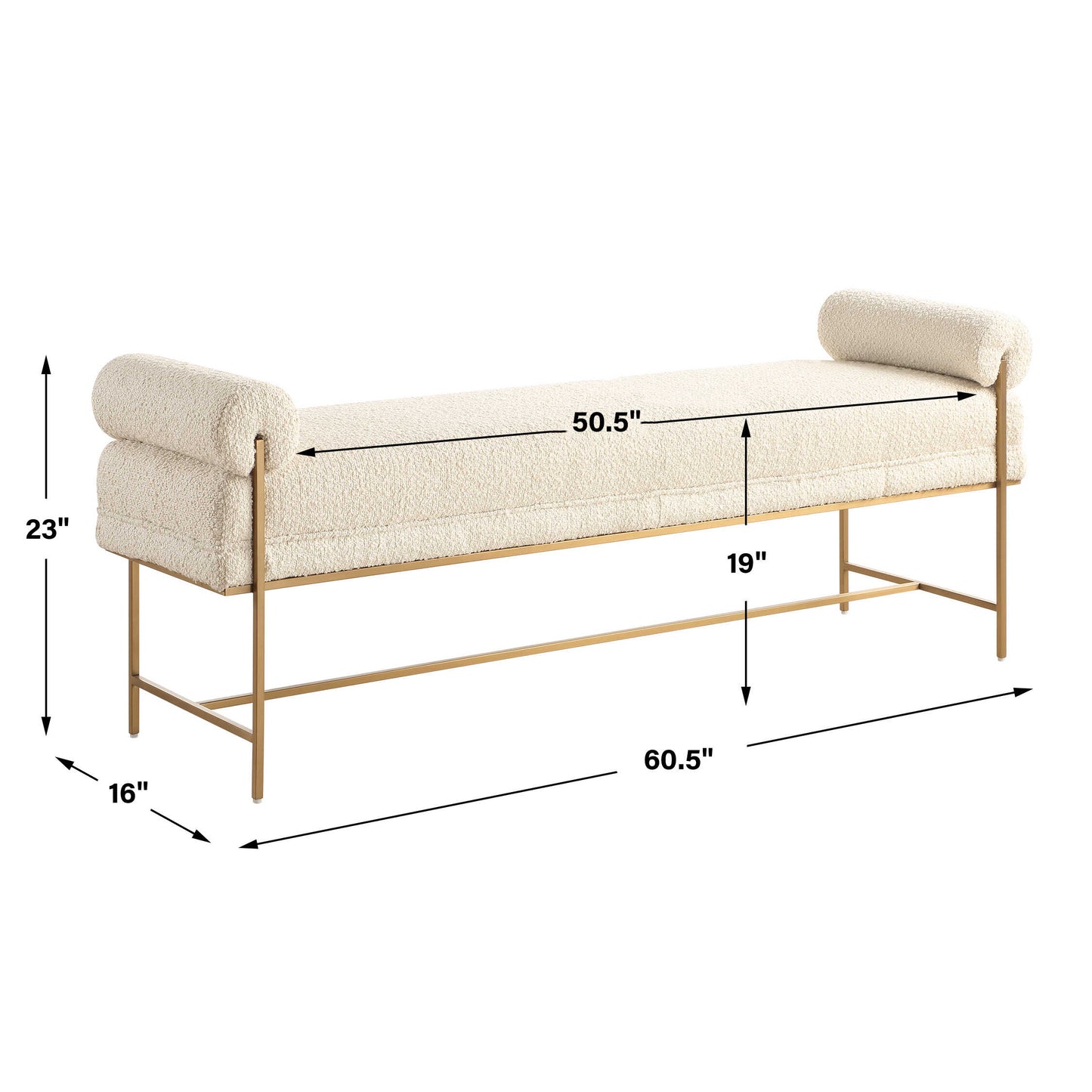 Bolster Pearl White Bench