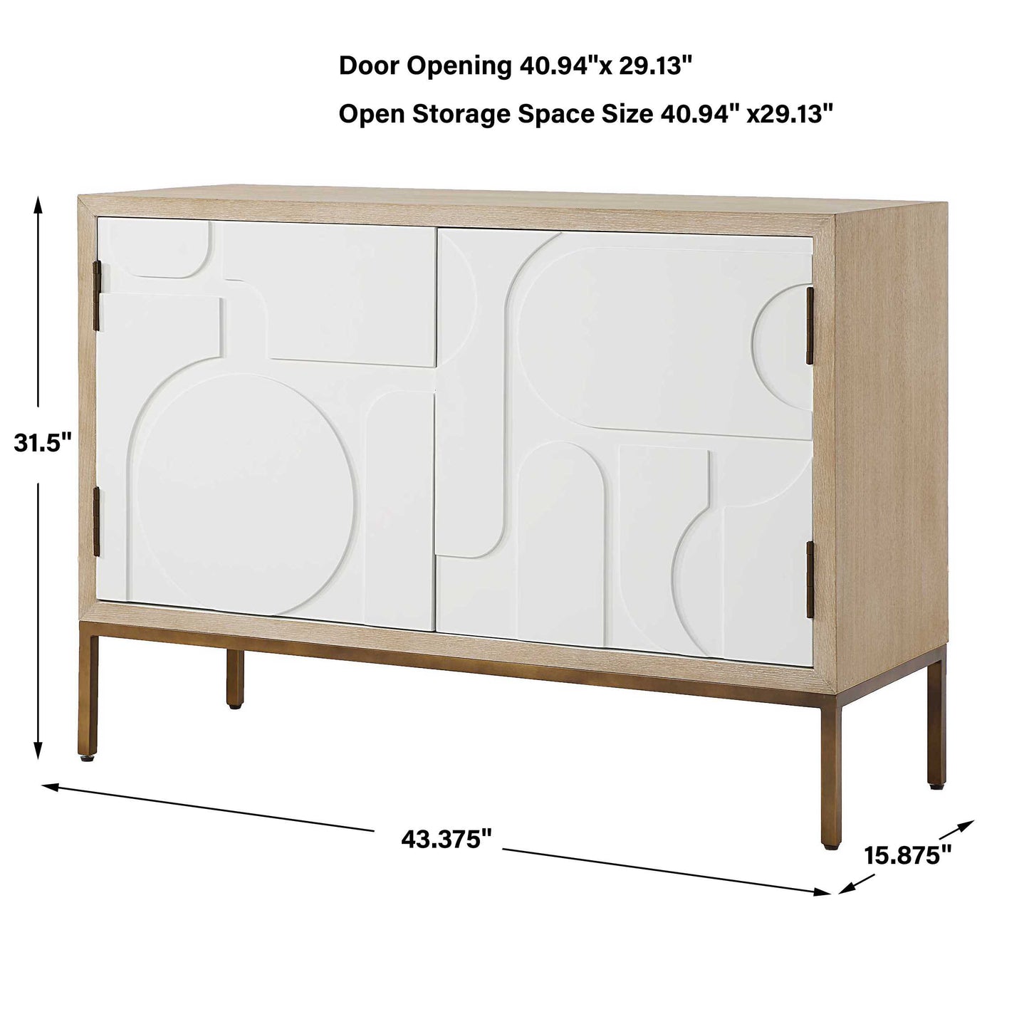 Weimar 2 Door White Cabinet