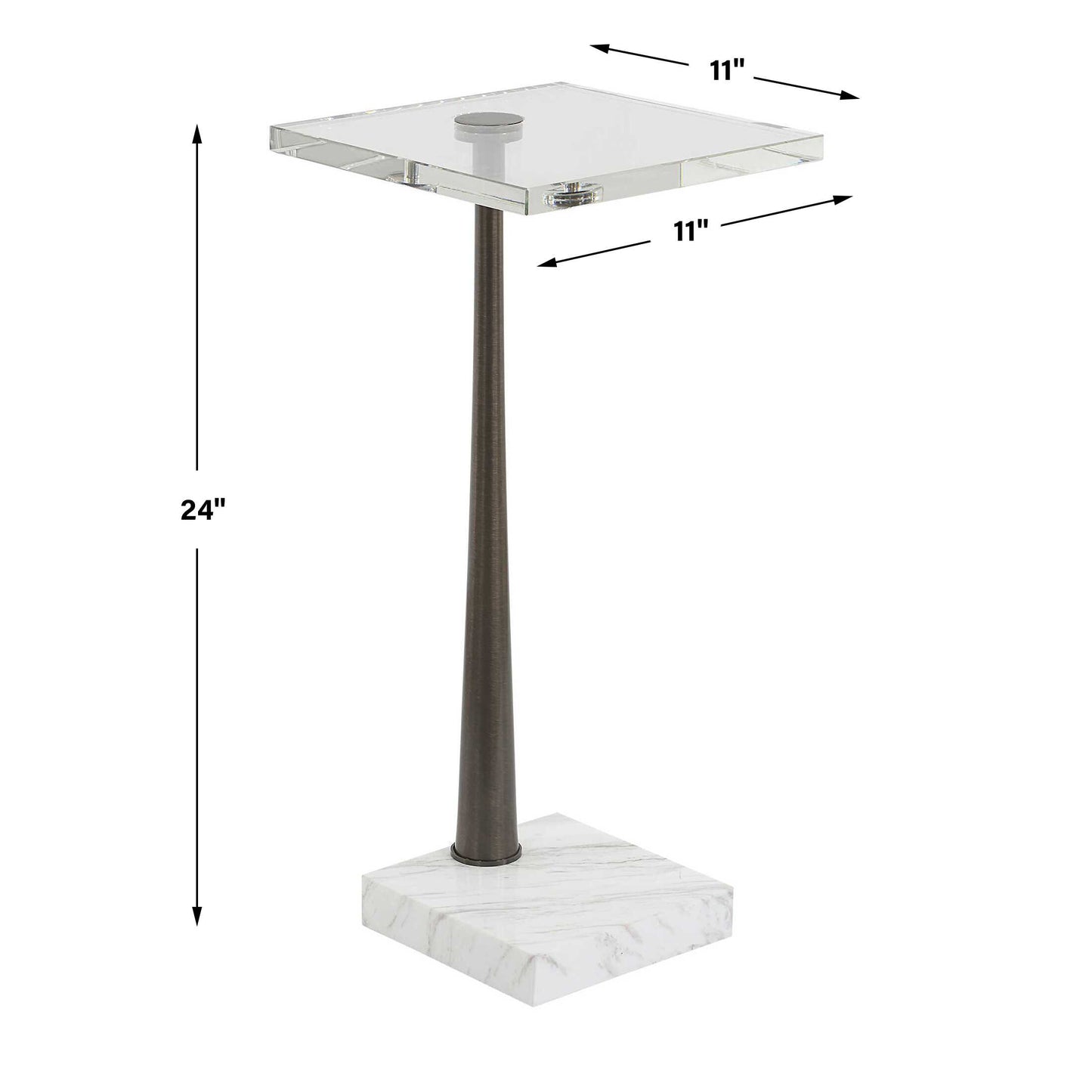 Pelton Marble Glass Drink Table