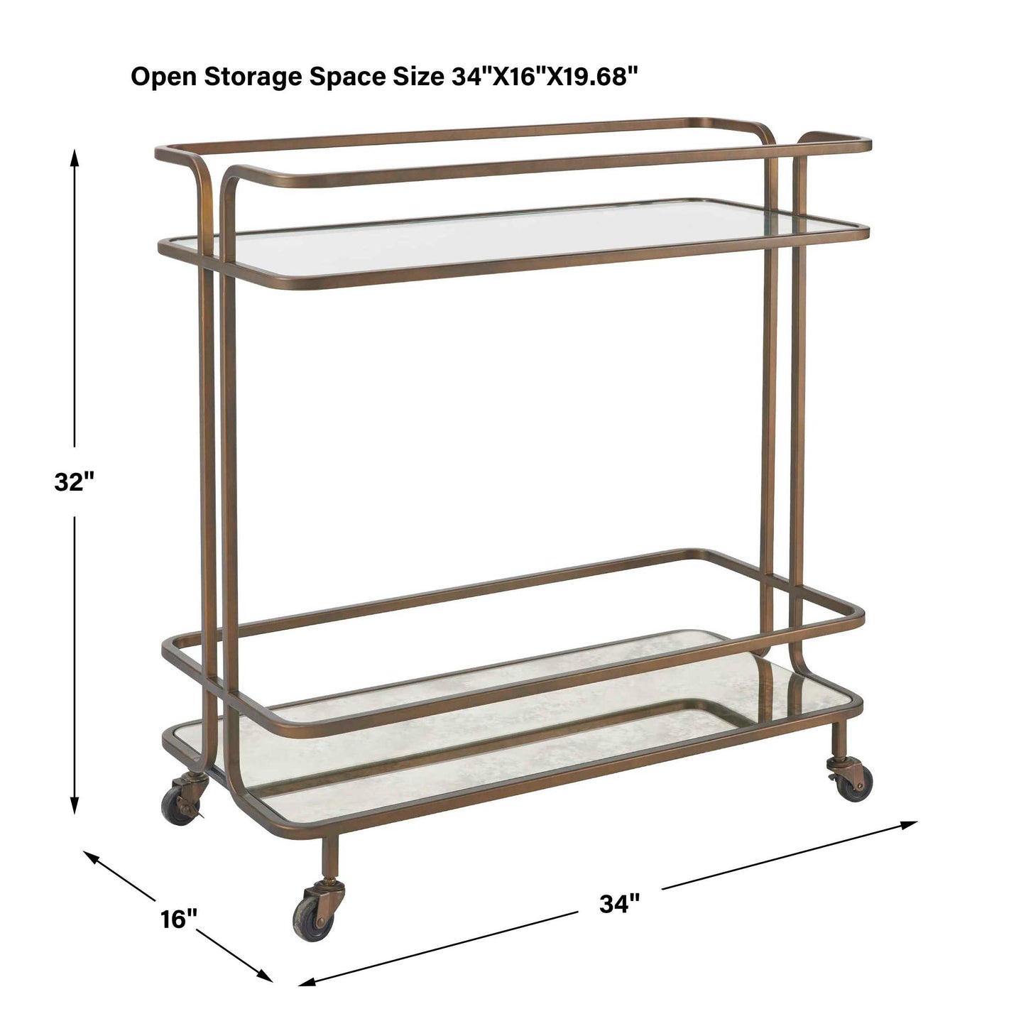 Erivo Bronze Bar Cart