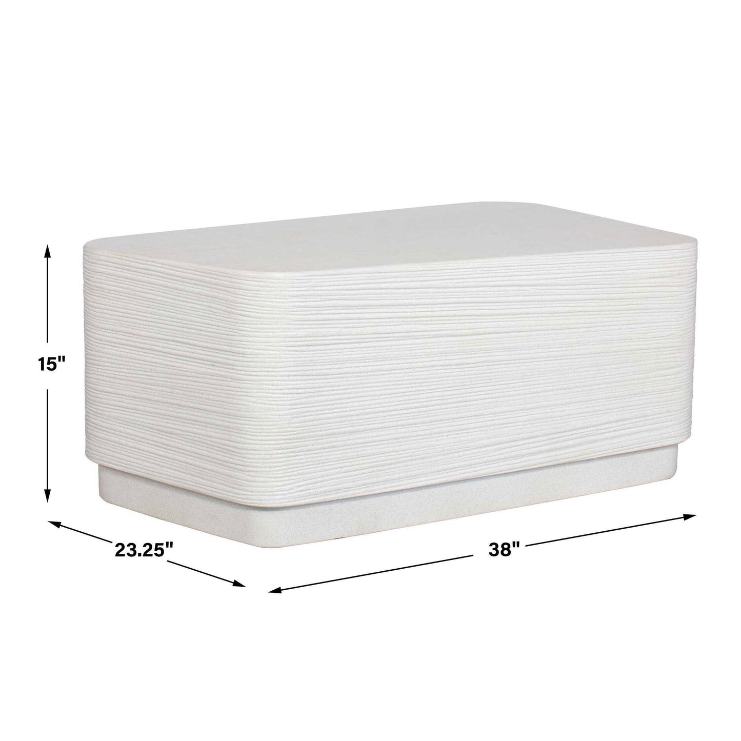 Saltwater White Concrete Coffee Table