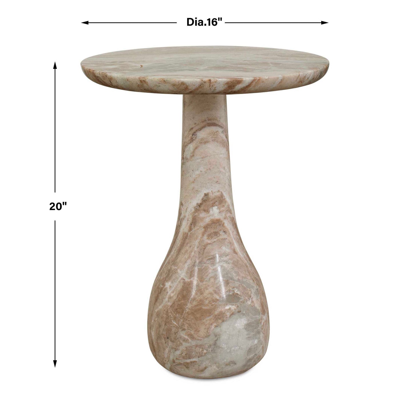 Shura Indoor-Outdoor Marble Accent Table