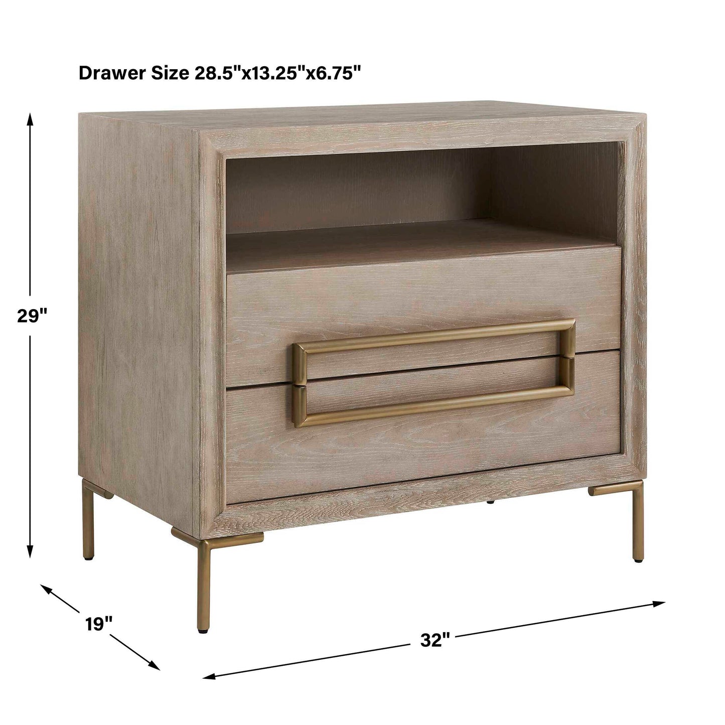 Alessia Modern Light Oak Side Table