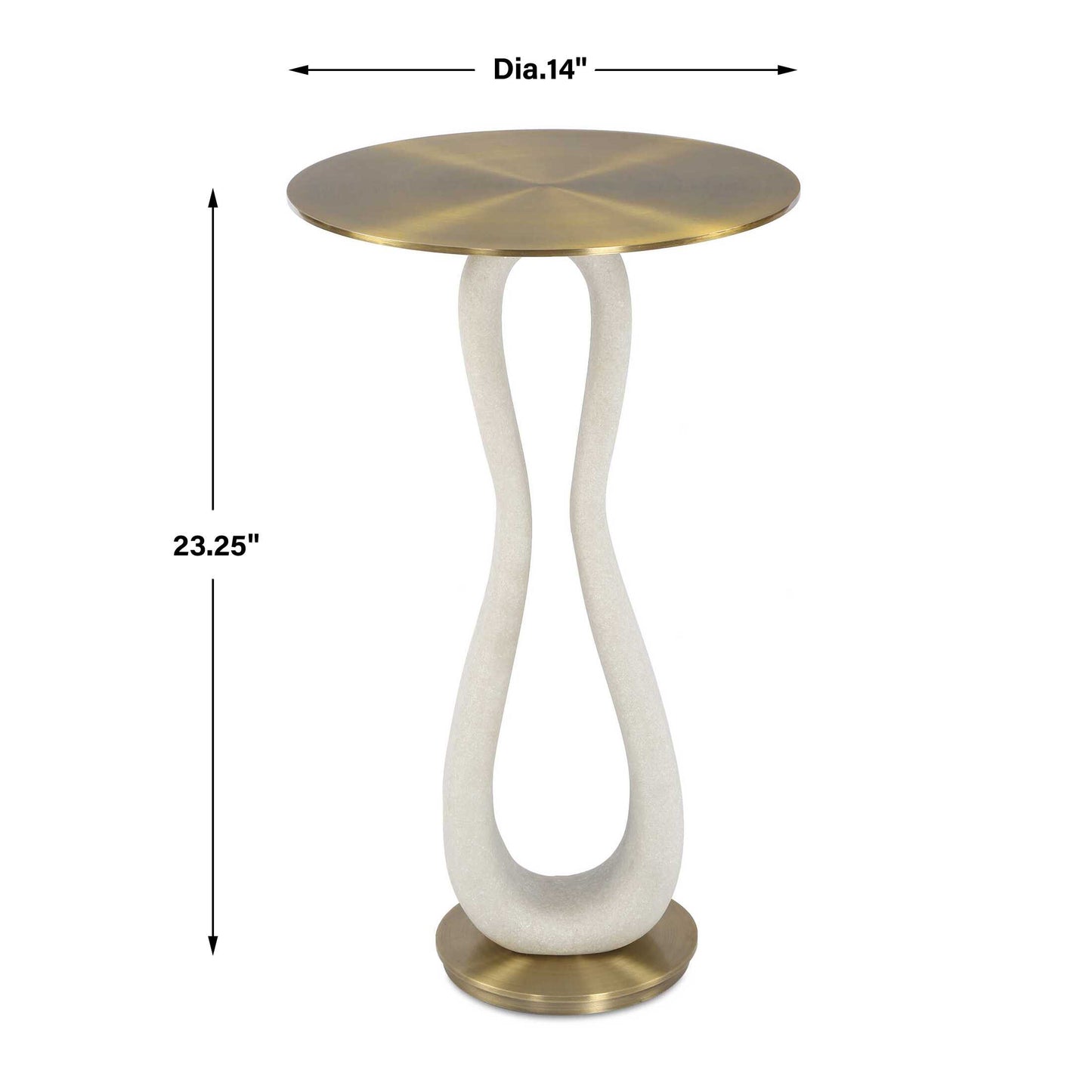 Sonia Modern Brass Accent Table