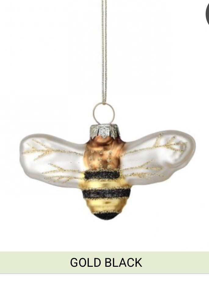 4” Glass Bee Ornament