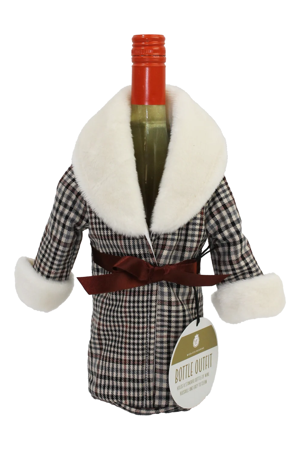 Plaid Fur Wine Parka