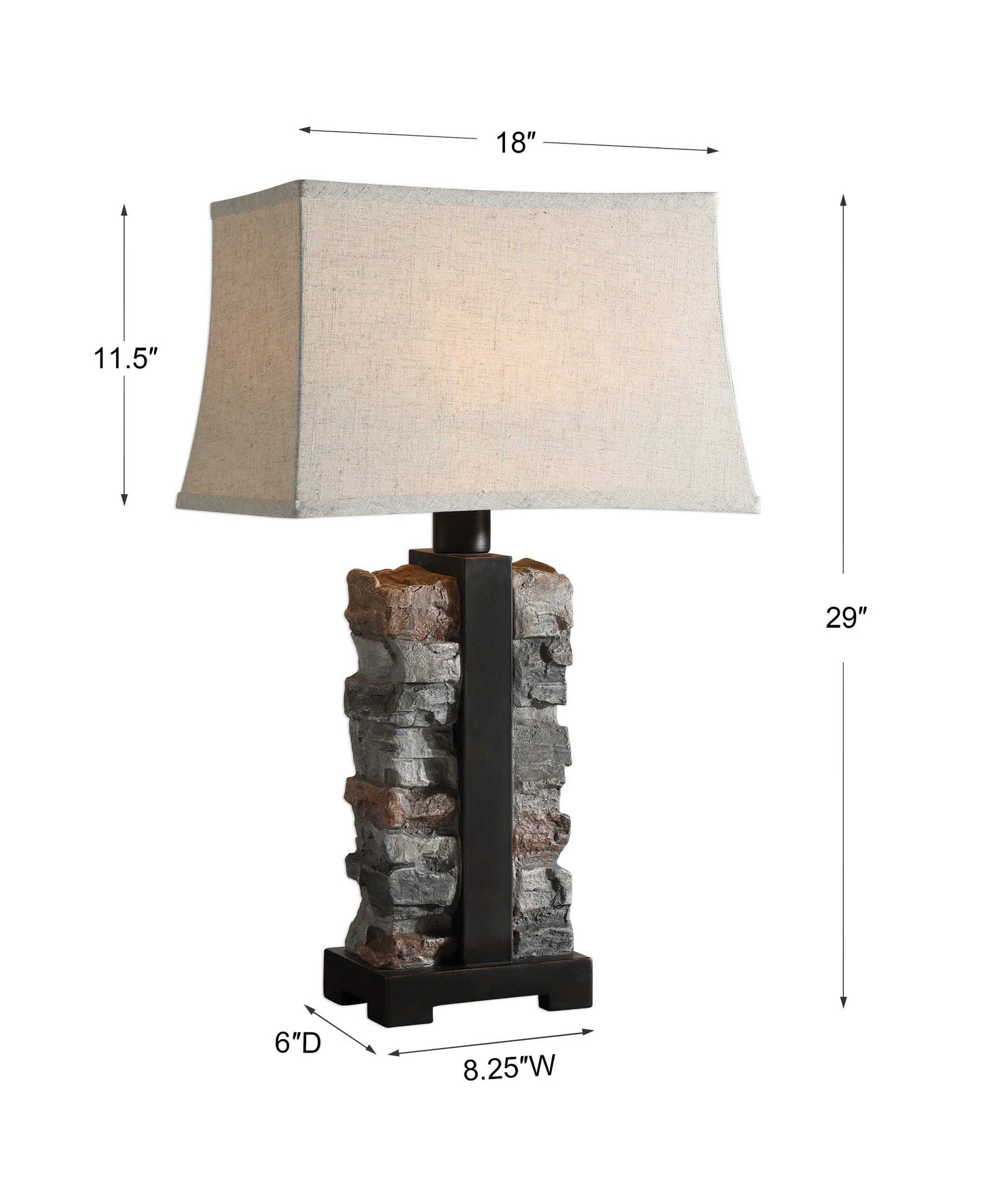 Kodiak Stacked Stone Lamp