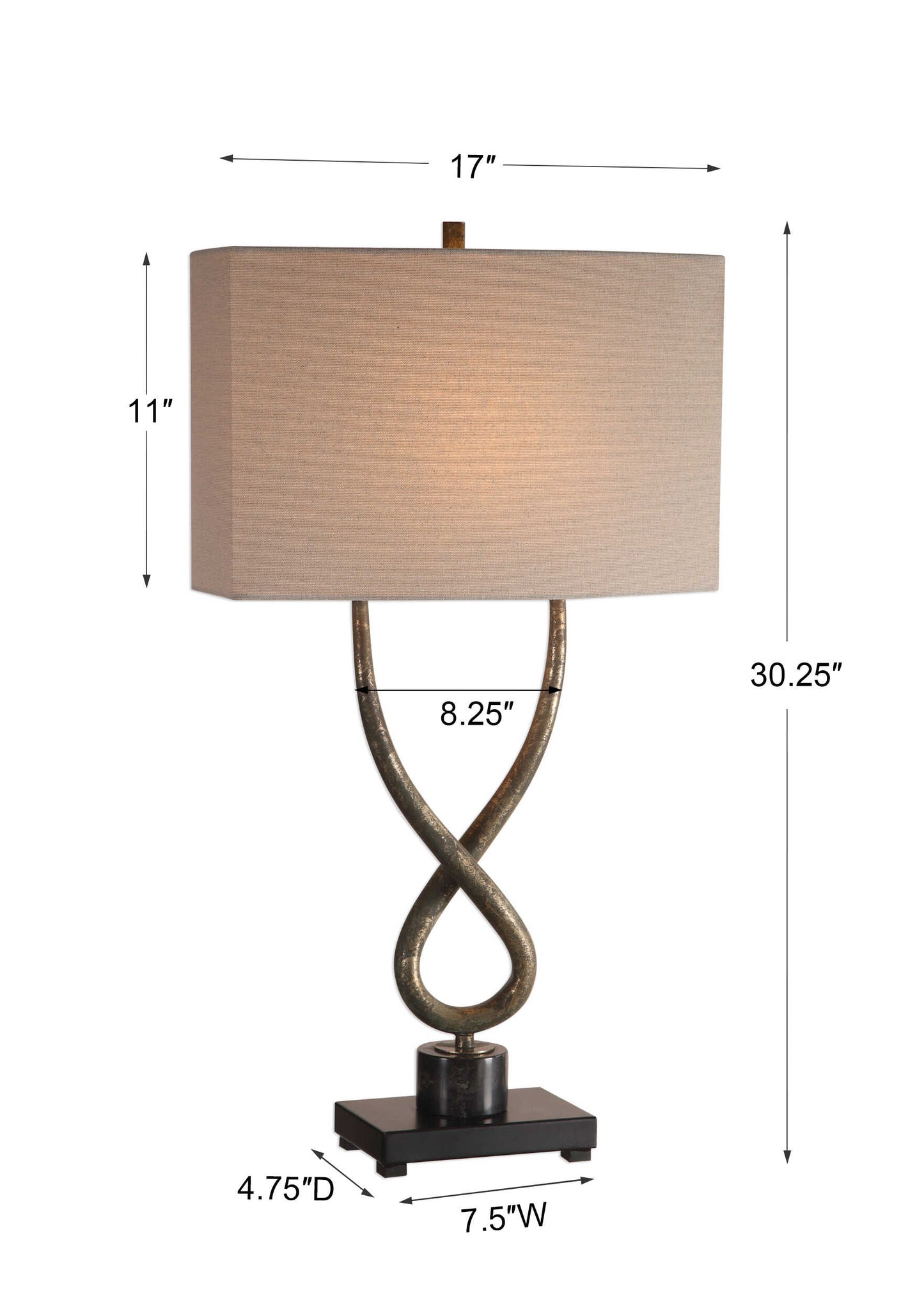 Talema Aged Silver Lamp