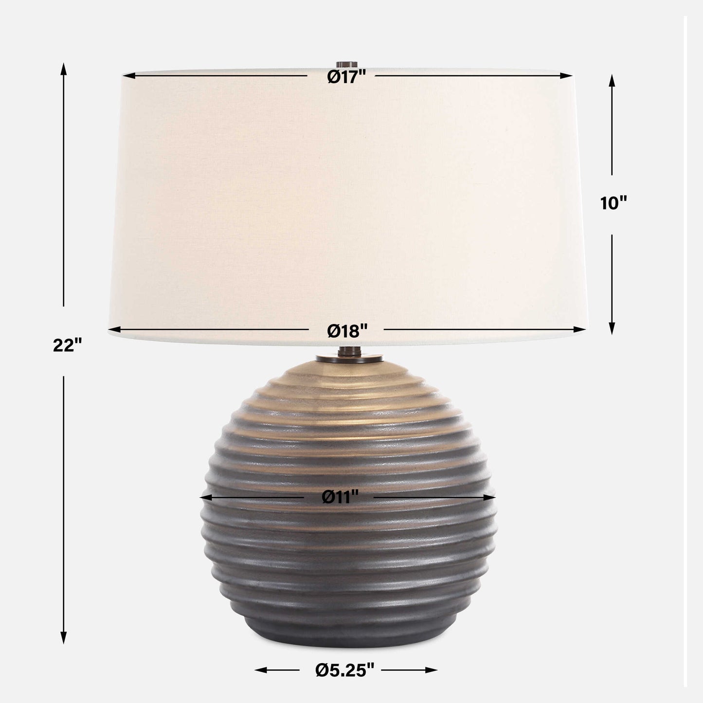 Chelsom Ribbed Table Lamp