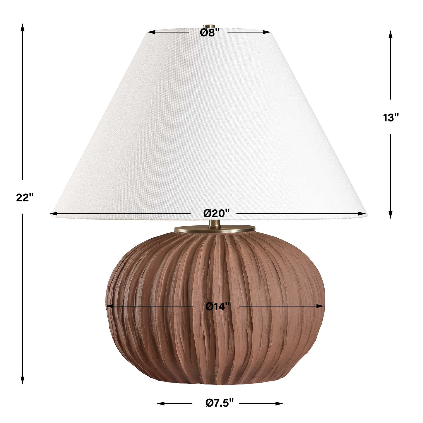 Keoghan Terracotta Table Lamp