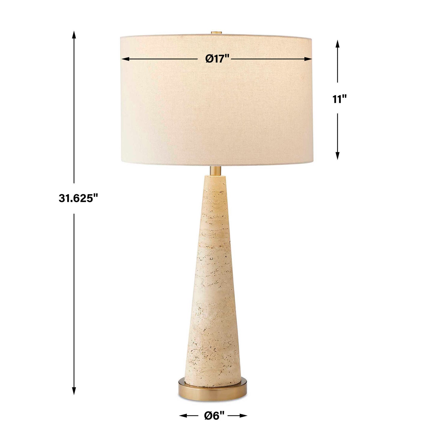 Perkins Travertine Table Lamp