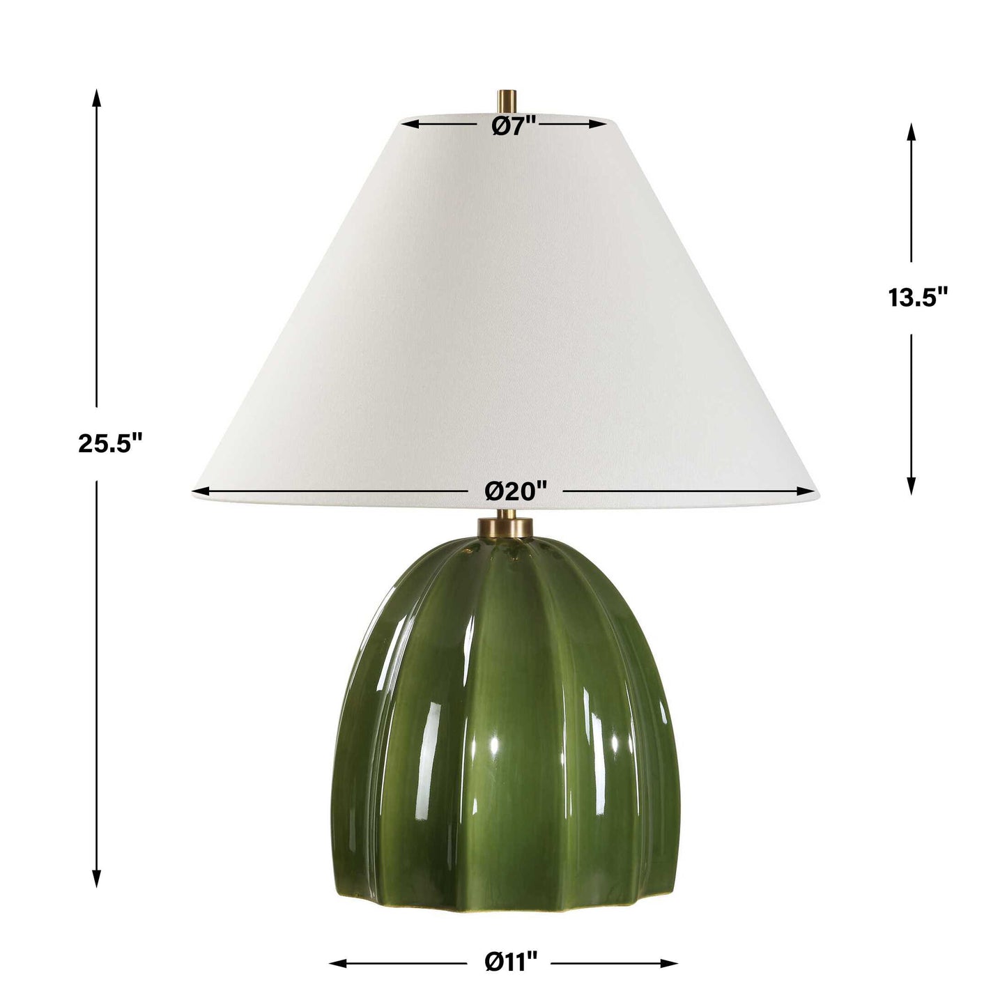 Renna Moss Green Table Lamp