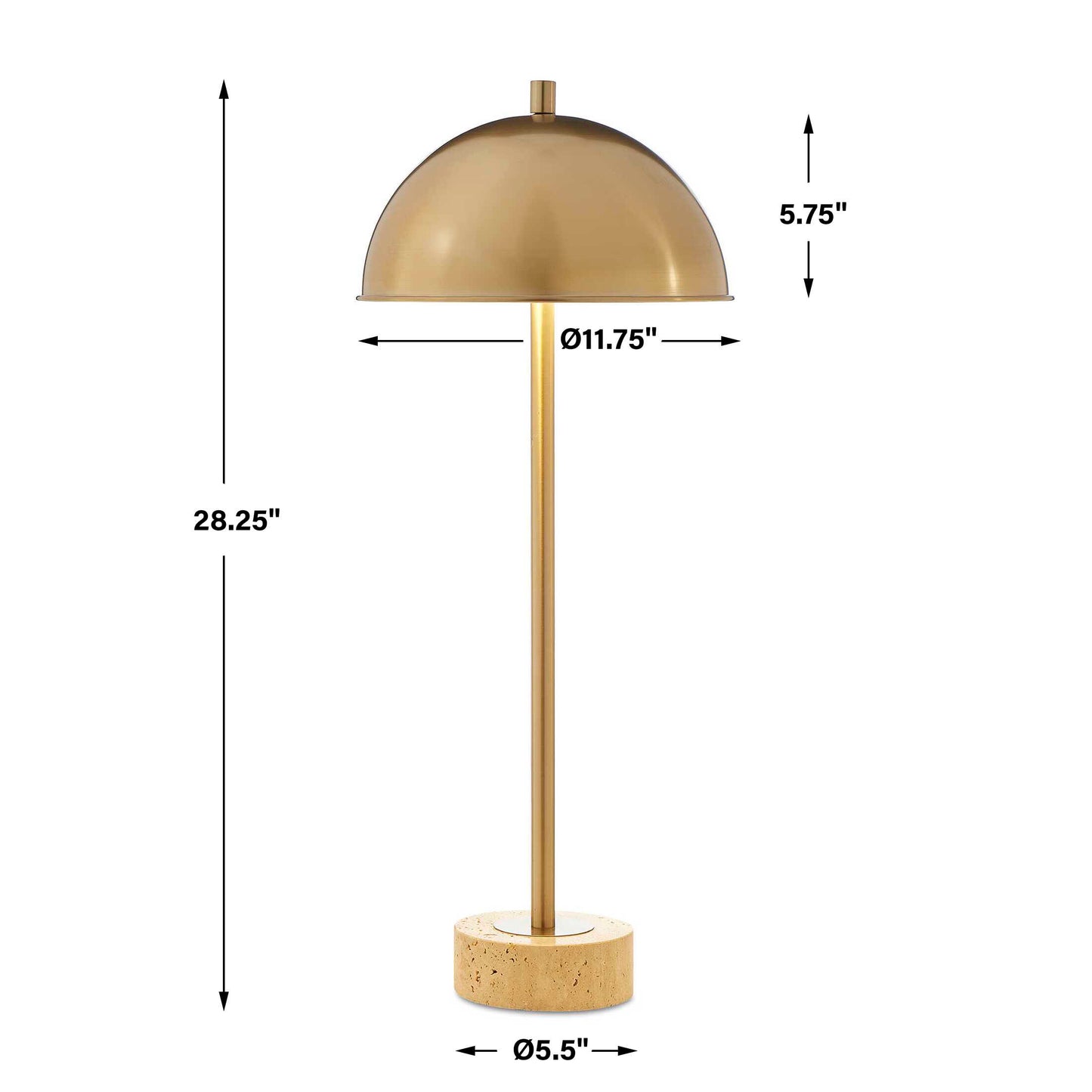 Dunham Brass Buffet Lamp