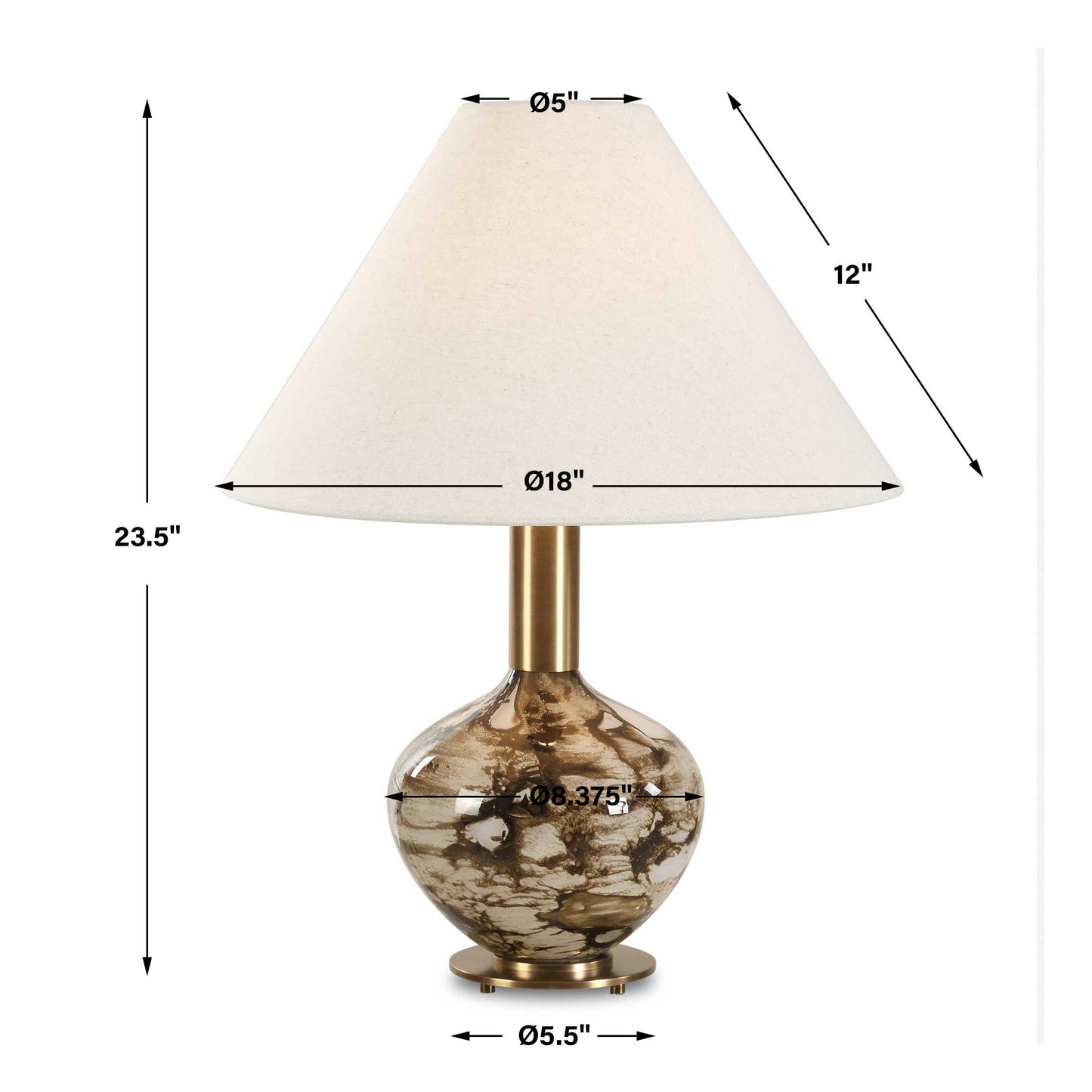 Montagu Dark Brown Table Lamp