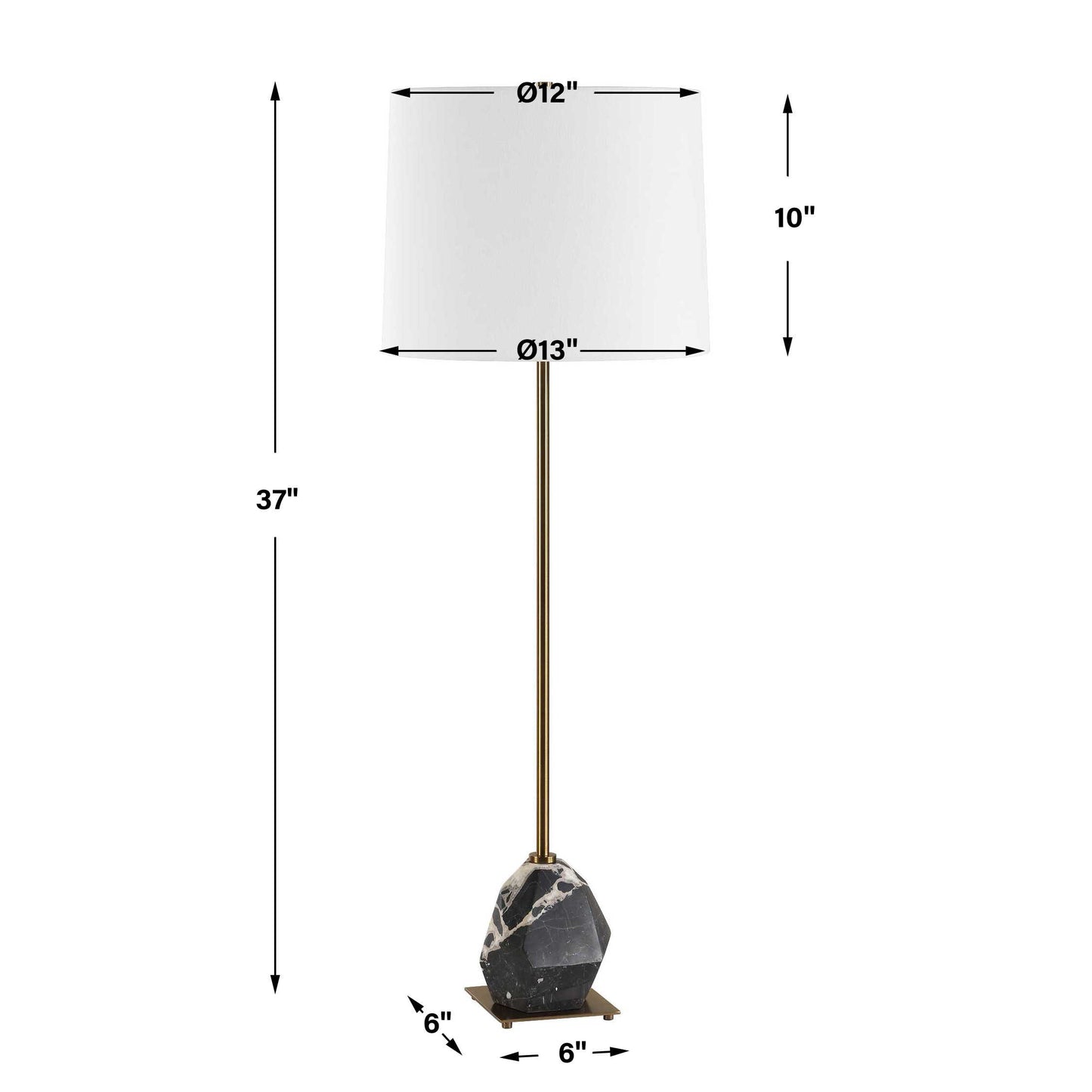 Rowland Panda Marble Buffet Lamp