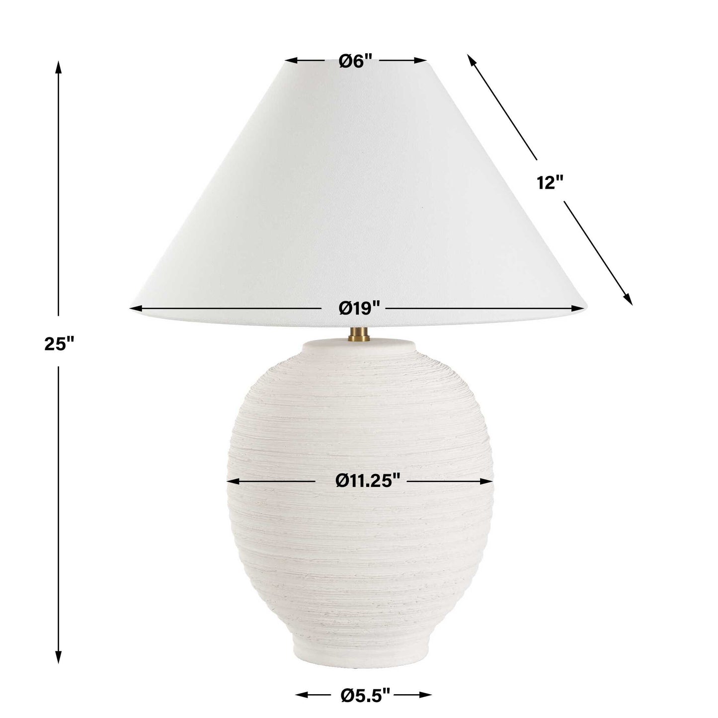 Rocio Ceramic White Table Lamp