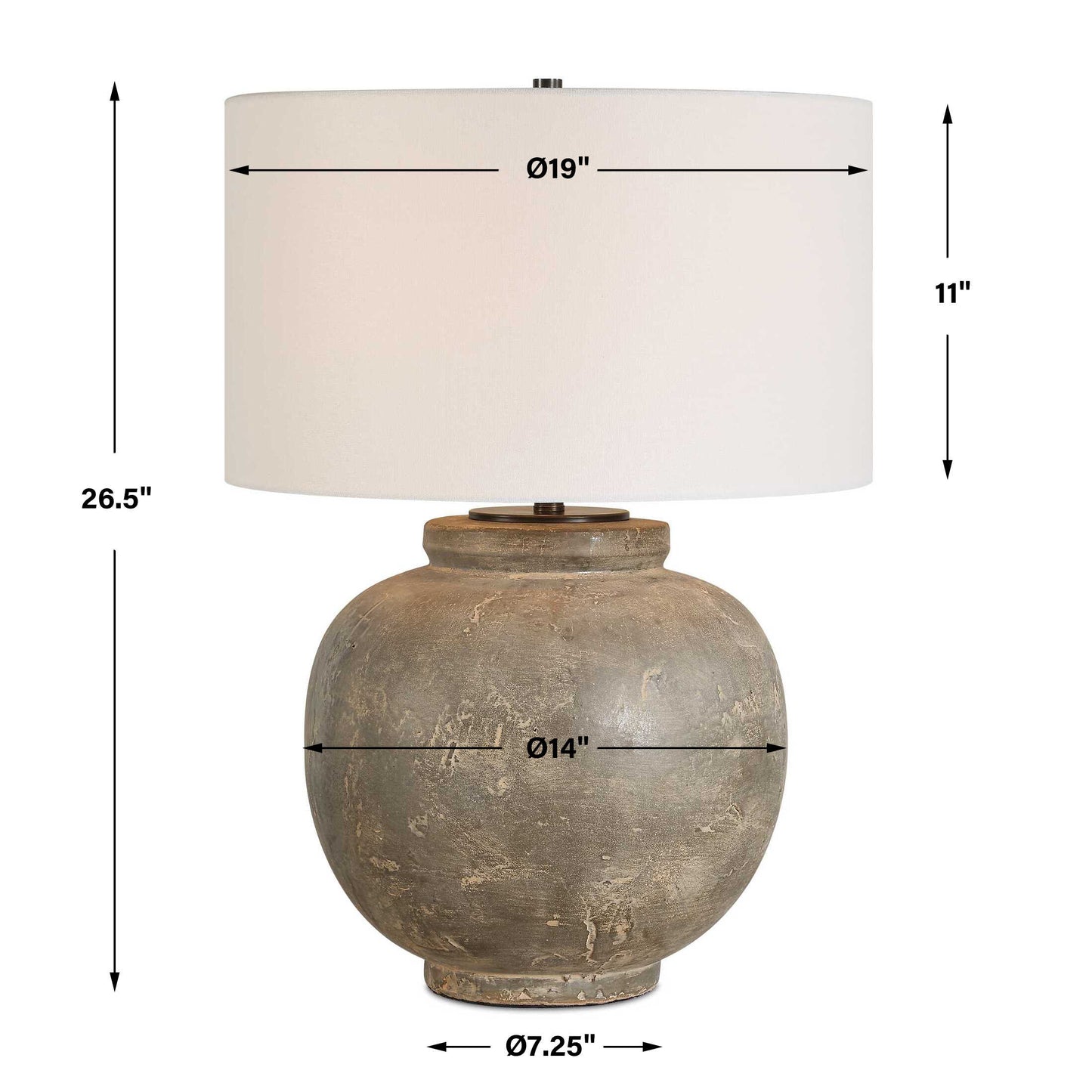 Rock Of Ages Rust Brown Table Lamp