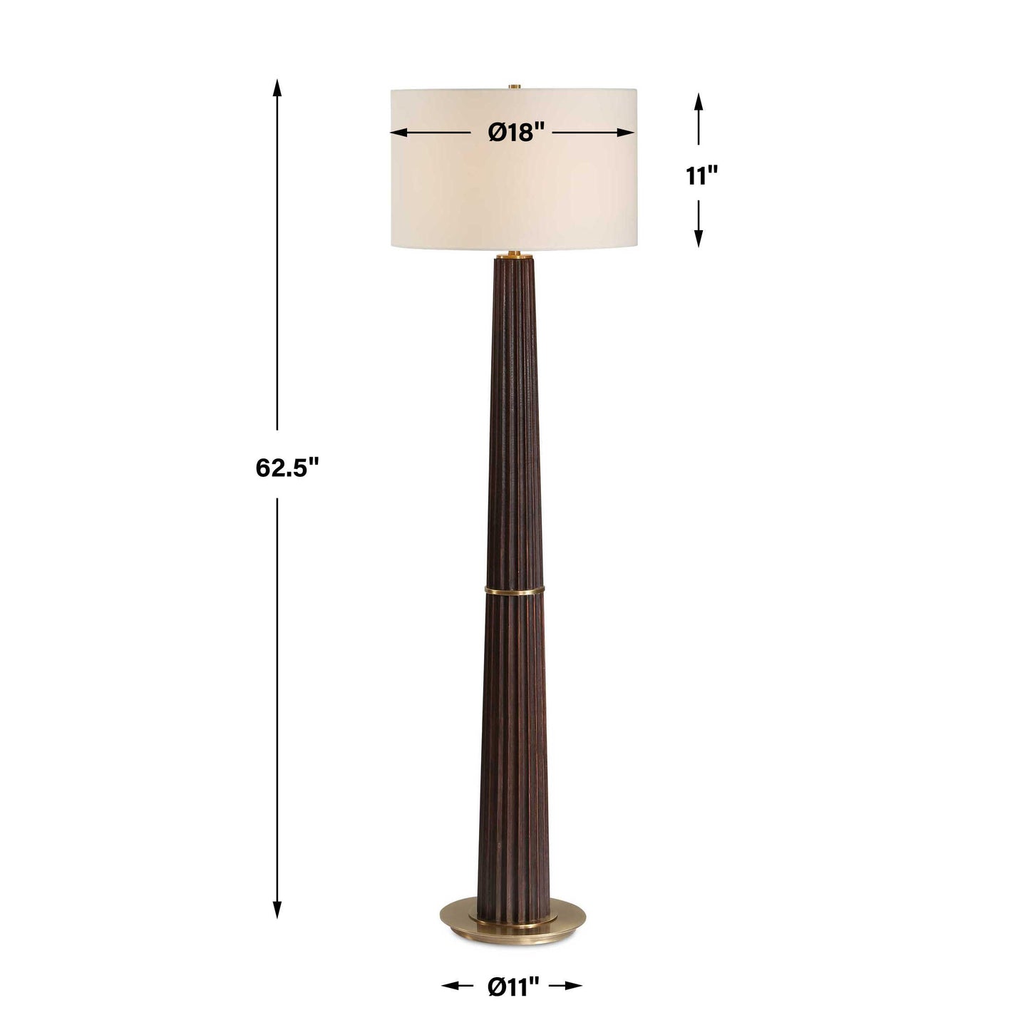 Forage Dark Oak Floor Lamp